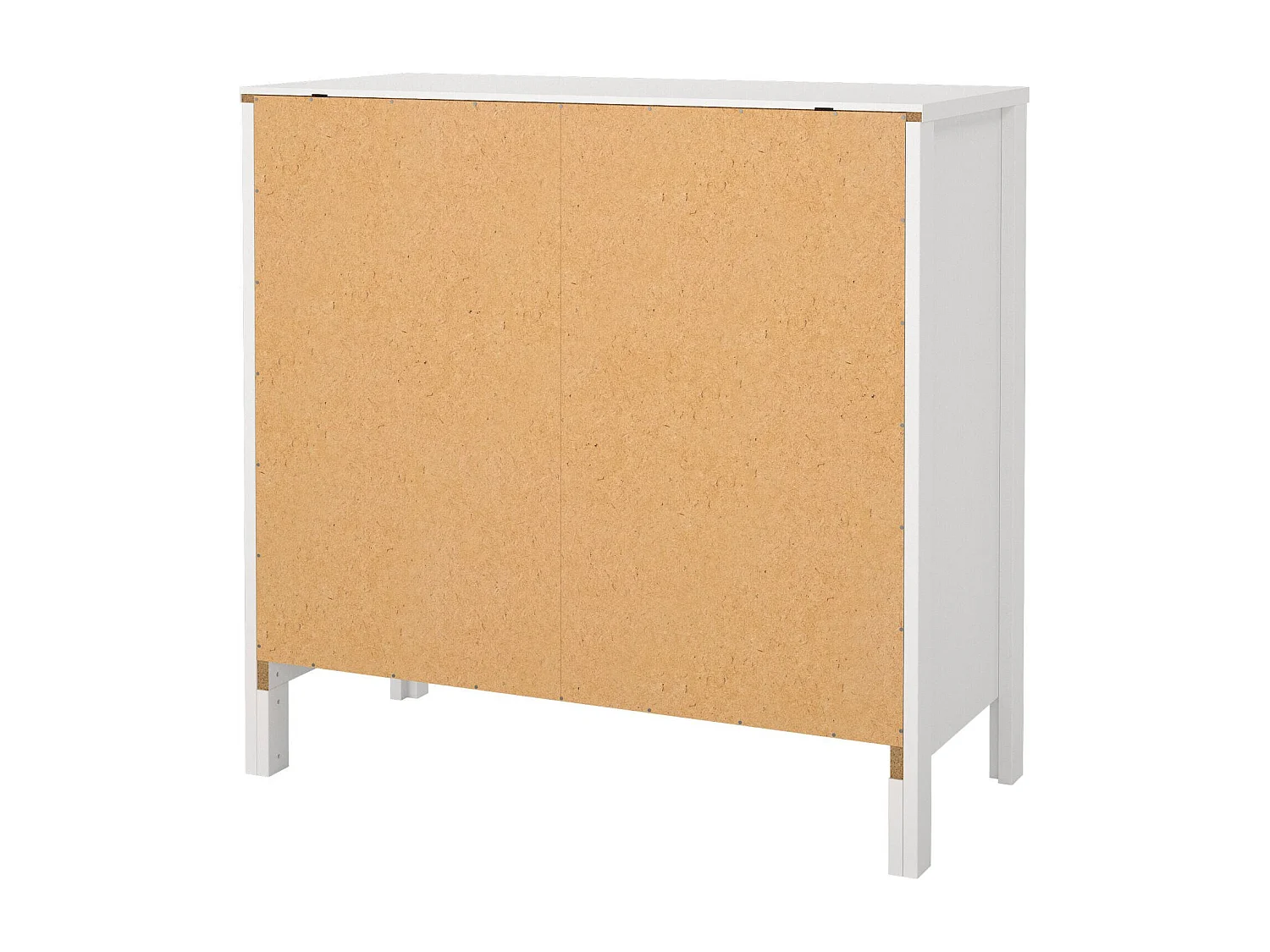 Kommode Dsaracin, Wohnzimmerbuffet, Wohnzimmer-Sideboard, Moderne Küchen-Speisekammer, 82x38 h80 cm, WeiÃŸ