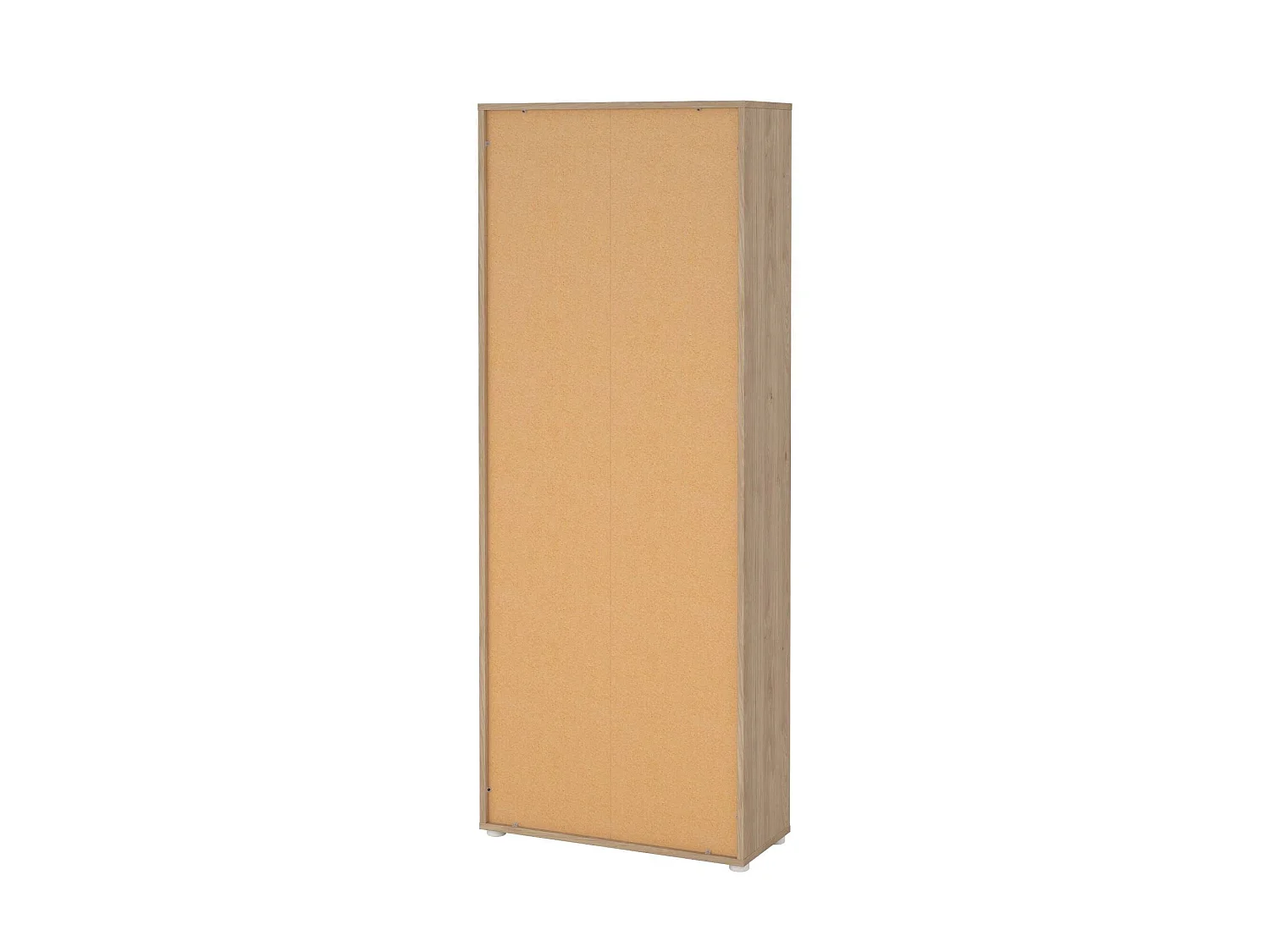 Bücherregal Dtassott, Büroregal, Mobiler Buchhalter, Bücherbrett, 80x34 h205 cm, Eiche und WeiÃŸ