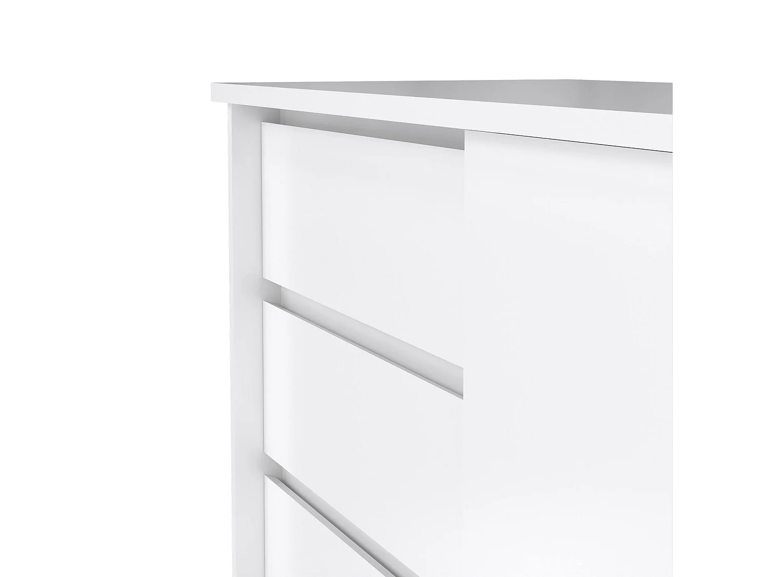 Buffet Dsatalin, Buffet du salon, Commode de salon, Garde-manger de cuisine, 119x50 h76 cm, Blanc
