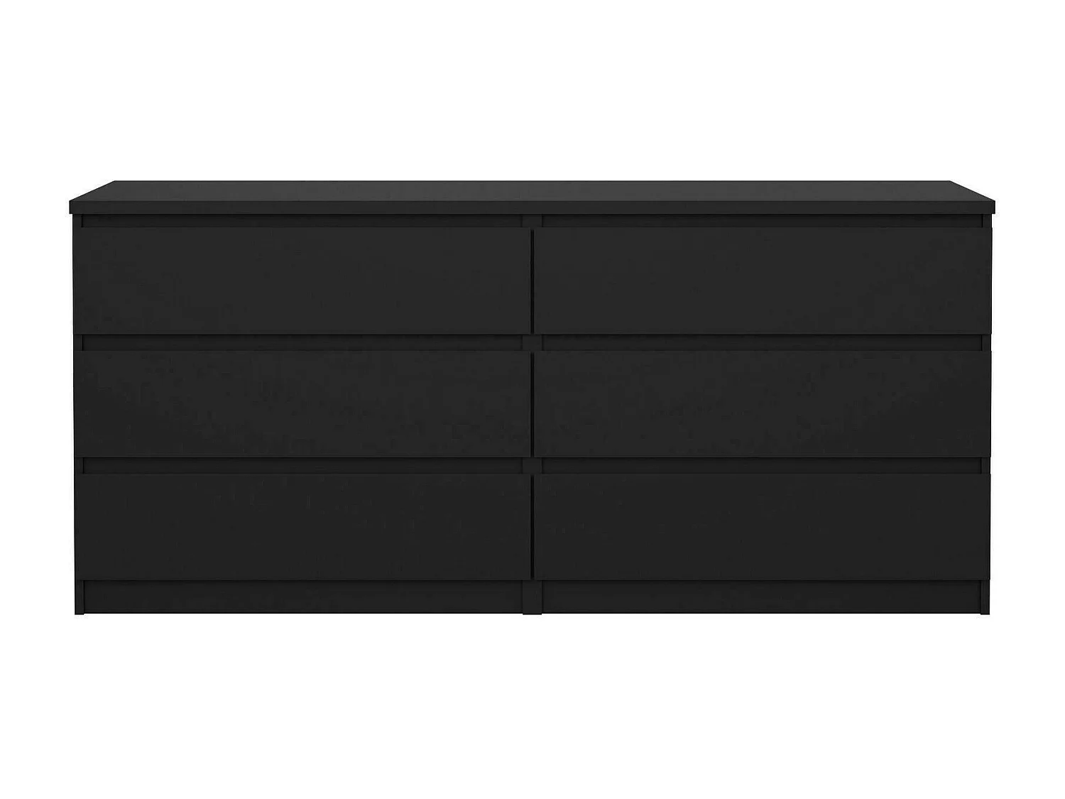 Aparador Dsanog, Buffet de sala, Aparador de sala, Despensa de cozinha, 154x50 h70 cm, Preto