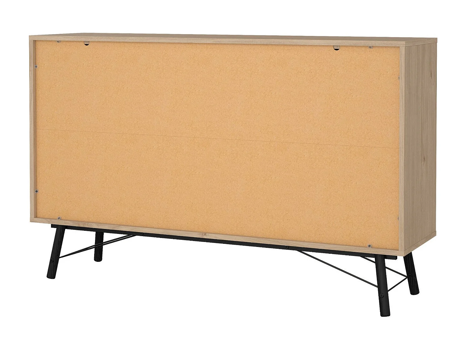 Buffet Dsalvett, Buffet du salon, Commode de salon, Garde-manger de cuisine, 150x40 h95 cm, Chêne clair