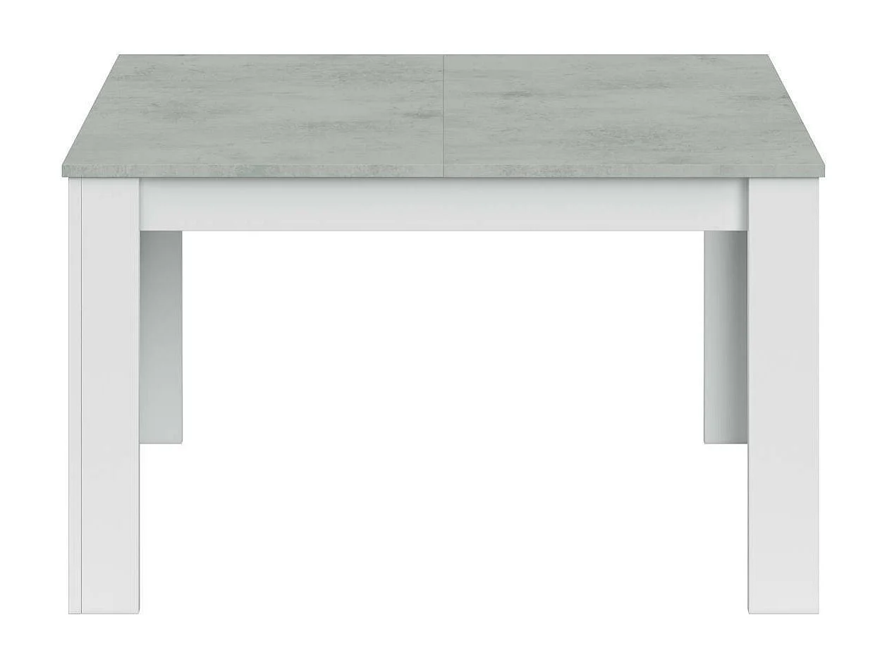 Dalice uitschuifbare tafel, Uitschuifbare console voor eetkamer, Opengaande keukentafel met verlengstuk, 140/190x90h78 cm, Cement en Wit