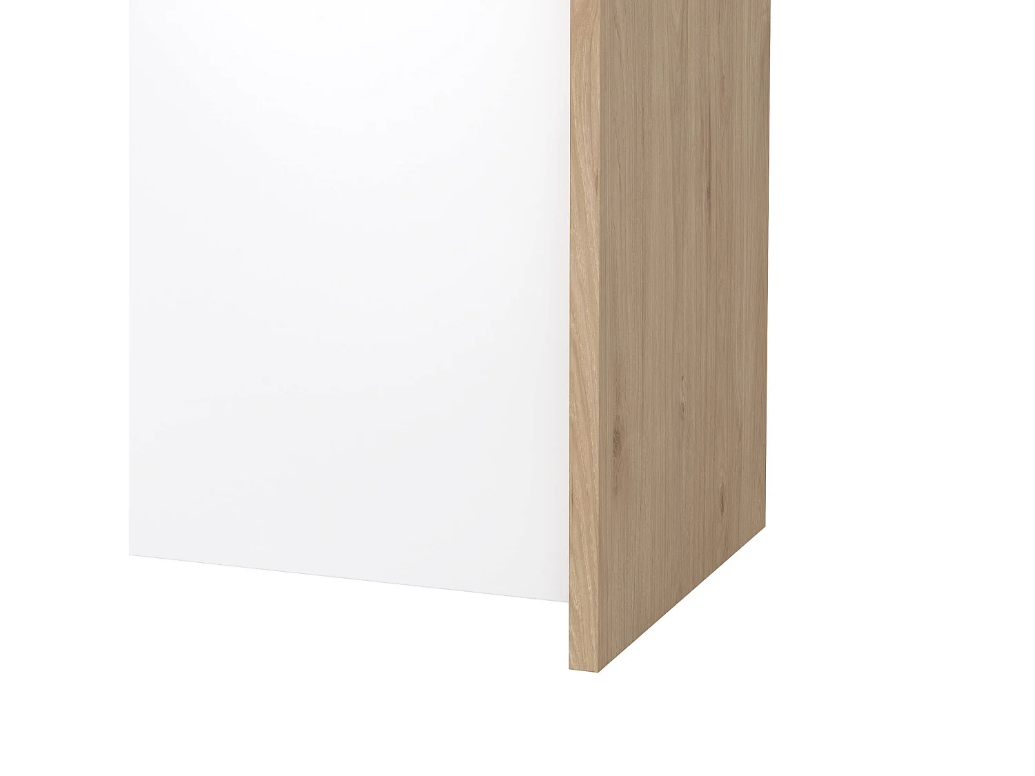 Buffet Dsalv, Buffet du salon, Commode de salon, Garde-manger de cuisine, 197x48 h84 cm, Chêne clair et Blanc