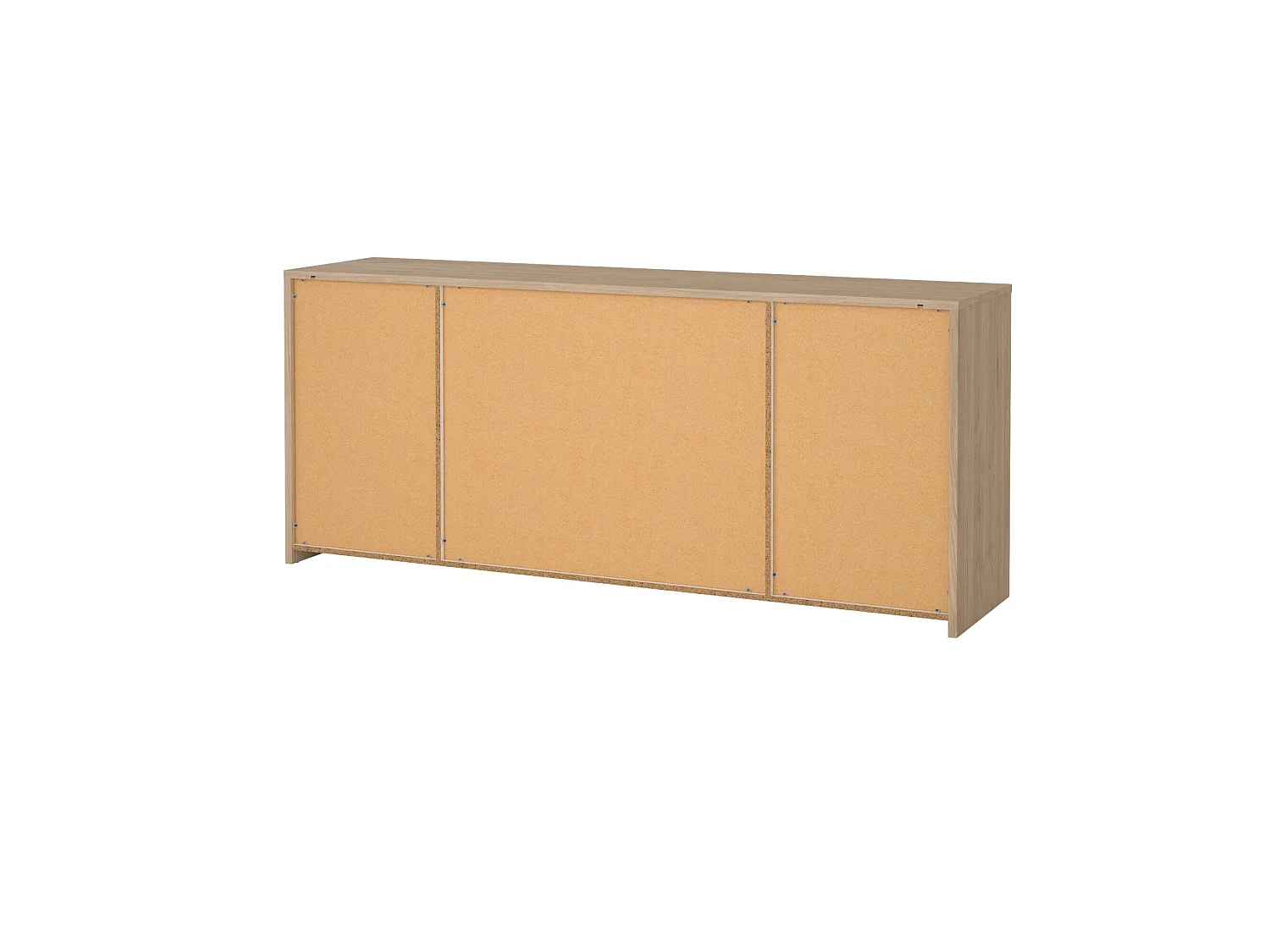 Buffet Dsalv, Buffet du salon, Commode de salon, Garde-manger de cuisine, 197x48 h84 cm, Chêne clair et Blanc