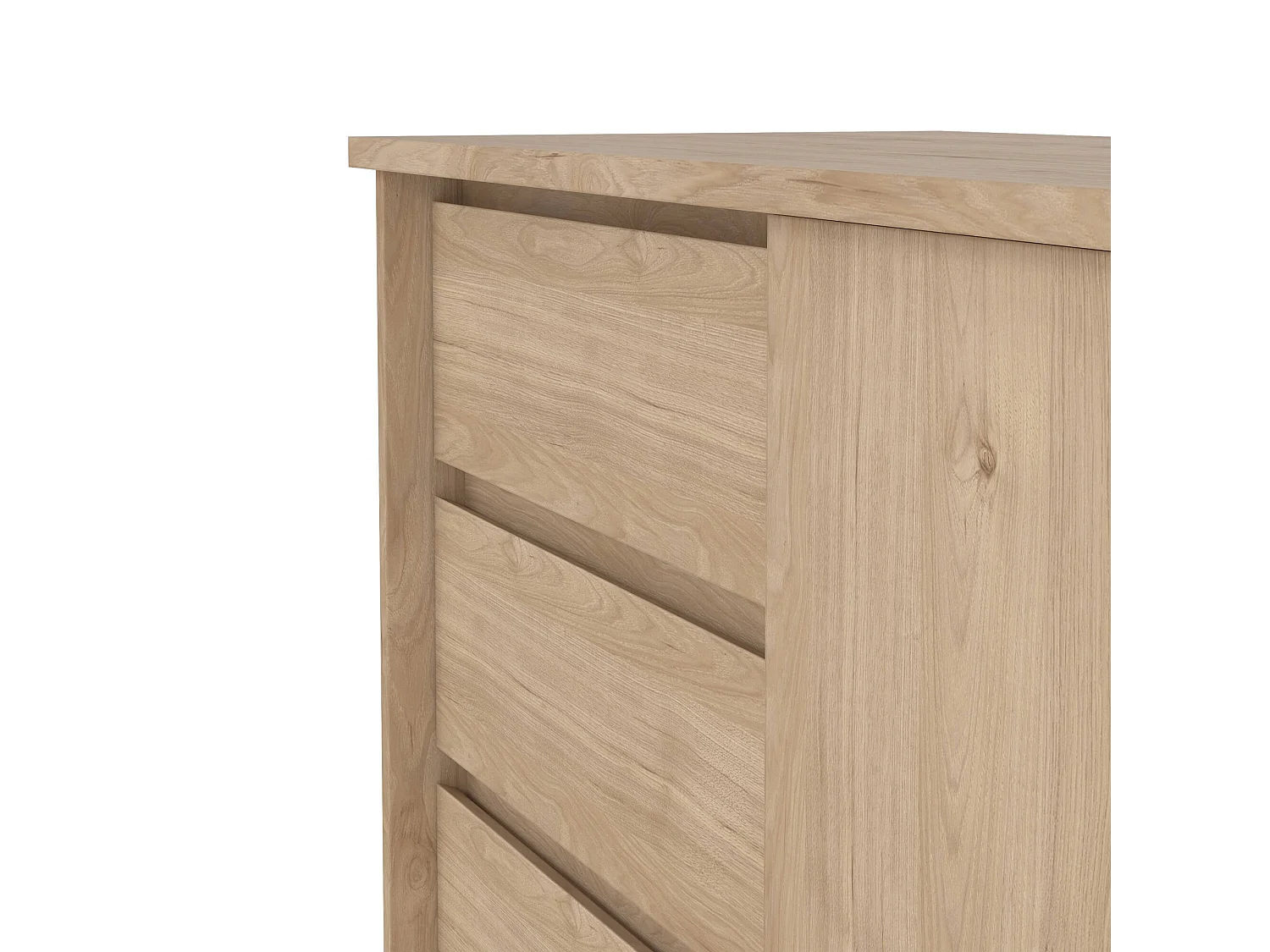 Buffet Dsatalin, Buffet du salon, Commode de salon, Garde-manger de cuisine, 119x50 h76 cm, Chêne clair