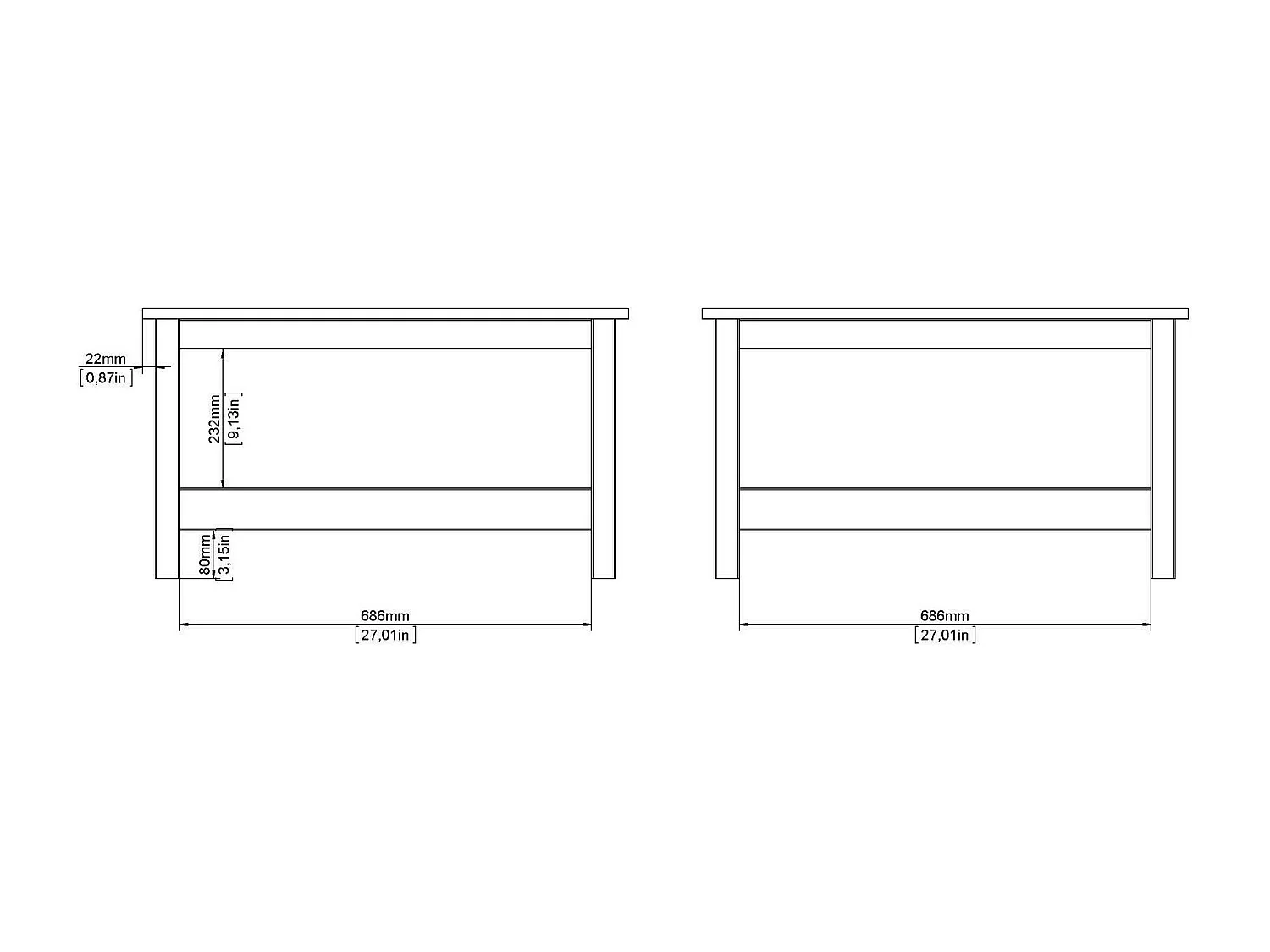 Table basse Dvalzani, Table basse, Porte-revues pour canapé, Etagère de salon, 81x81 h45 cm, Noir
