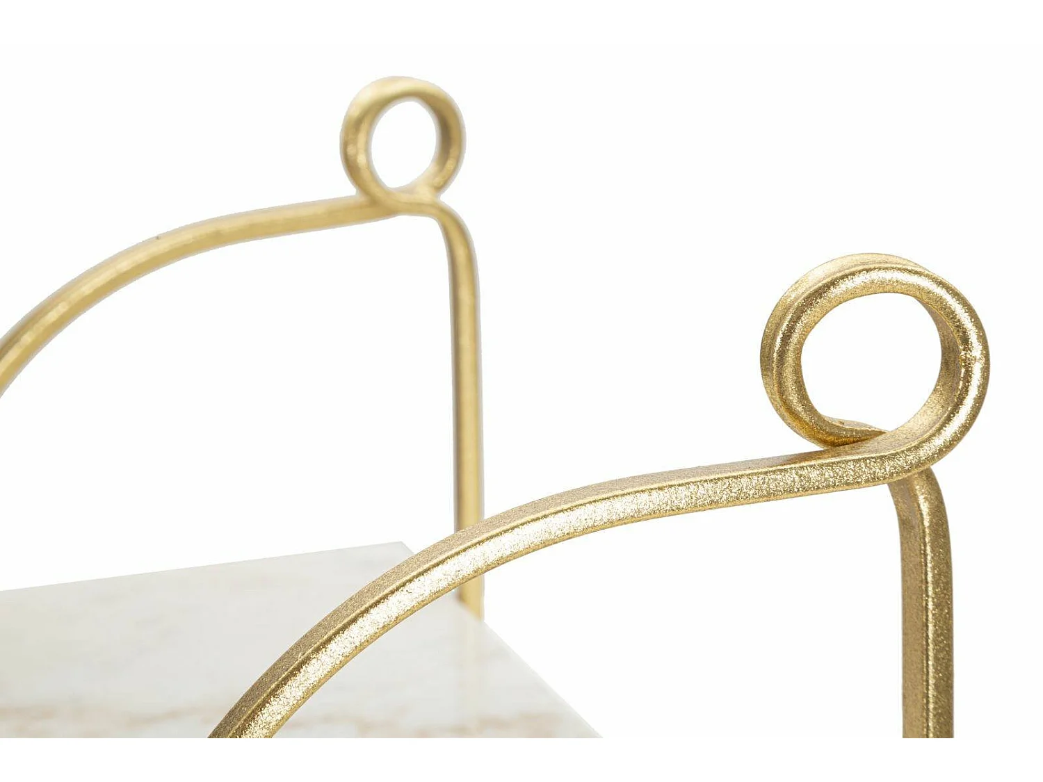 Regal Paci, Gestell, Wandregal, Mehrzweckregale, 40x16 h18 cm, WeiÃŸ und Gold