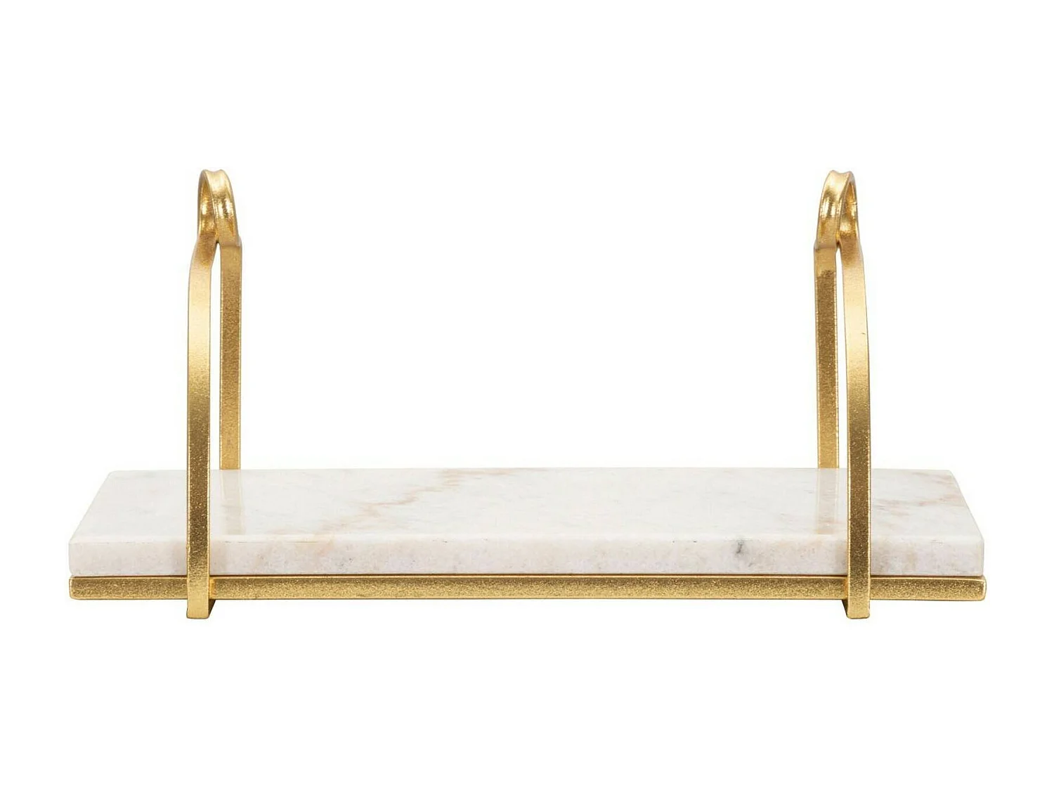 Paci plank, Plank, Wandplank, Multifunctionele planken, 40x16 h18 cm, Wit en Goud