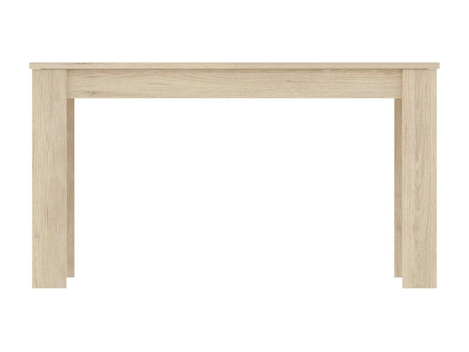 Uitrekbare Tafel Caladora 90x190x77 cm Bruin Eiken: Verlengbaar Voor 8 Personen, Centraal Uitschuifmechanisme