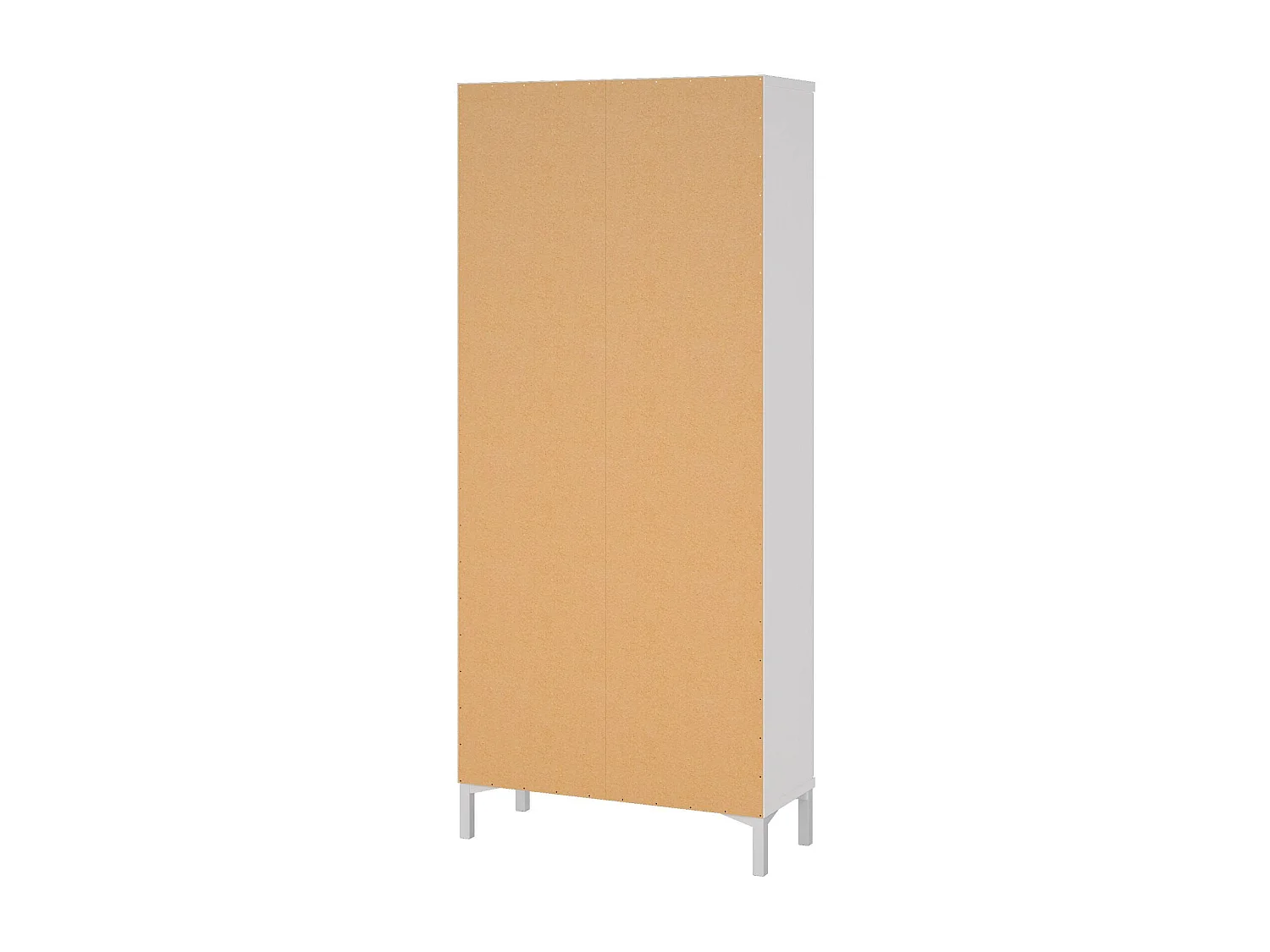 Vitrine Dvastol, Buffet d'exposition, Vitrine polyvalente, Buffet de salon, 89x36 h203 cm, Blanc