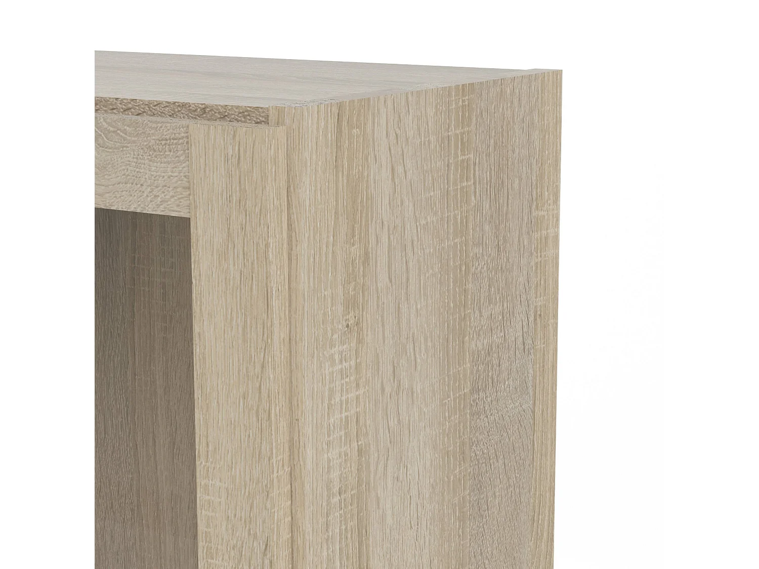 Bibliothèque Dsitu, Etagère de bureau, Porte-livre mobile, Librairie, 41x28 h203 cm, Chêne