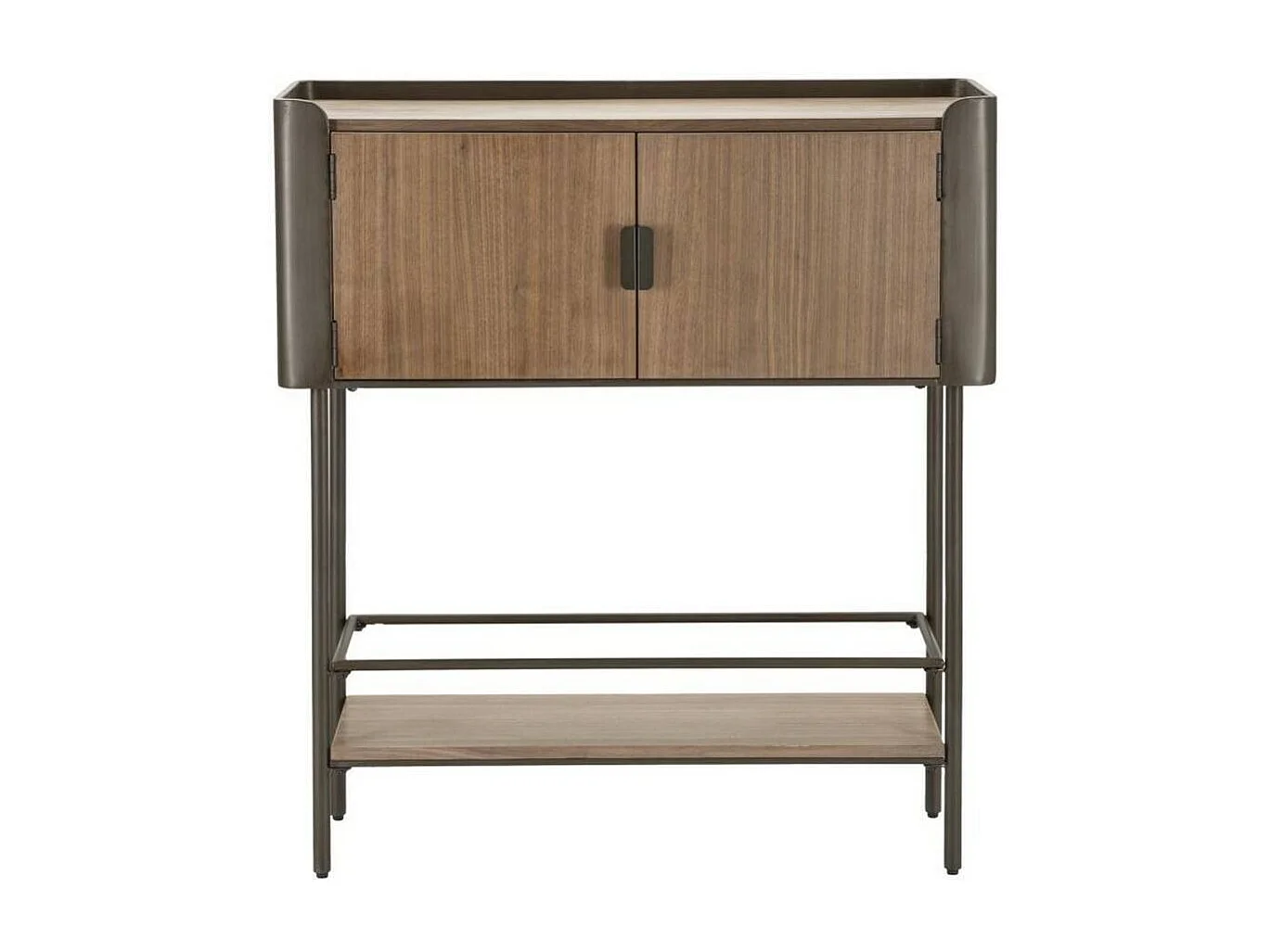 Mueble de televisión Quilt, Aparador de salón, Mueble bajo para TV, Base de pared equipada, 100x42 h110 cm, Gris y Marrón