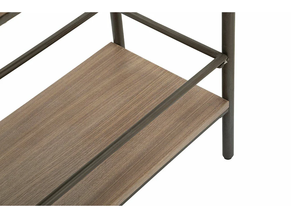 Meuble TV Quilt, Buffet de salon, Armoire basse pour TV, Base murale de rangement, 100x42 h110 cm, Gris et marron