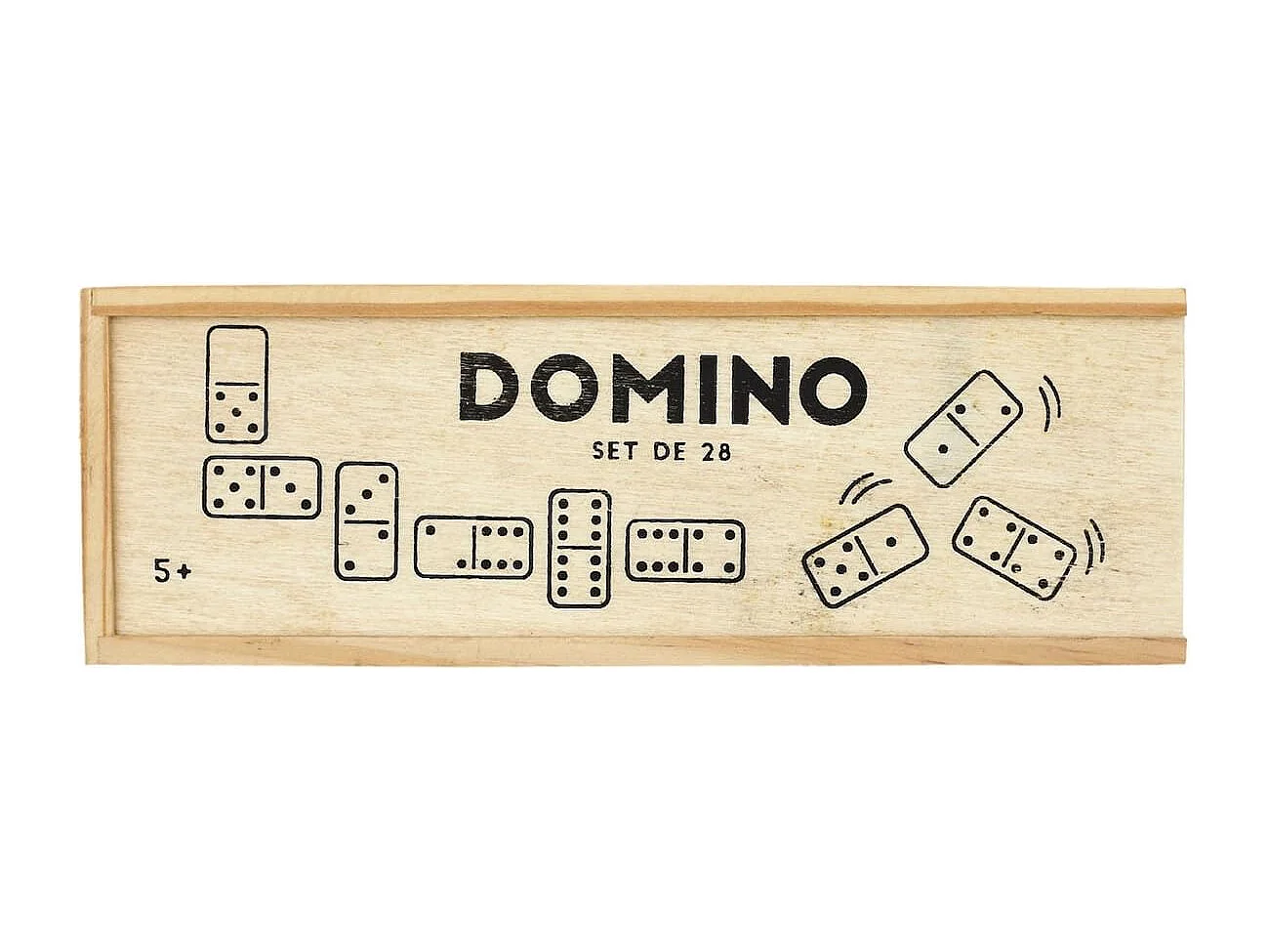 Jeu de Dominos 28 Pièces ivoire et noir