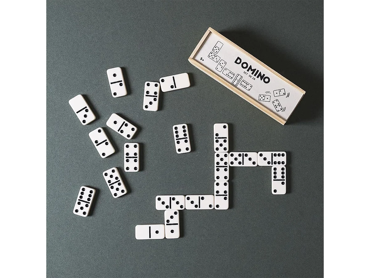 Jeu de Dominos 28 Pièces ivoire et noir