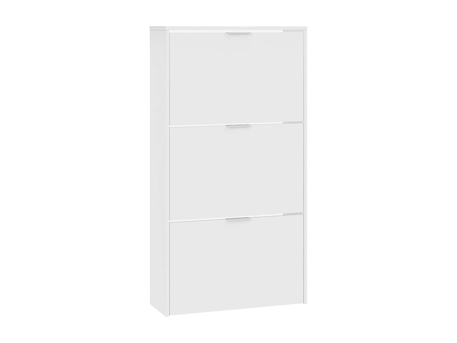 Étagère à chauure Dcota, Armoire à chauure avec 3 porte pliante, Armoire double capacité pouvant accueillir juqu'à 18 paire de chauure, 70x17h180 cm, Blanc brillant