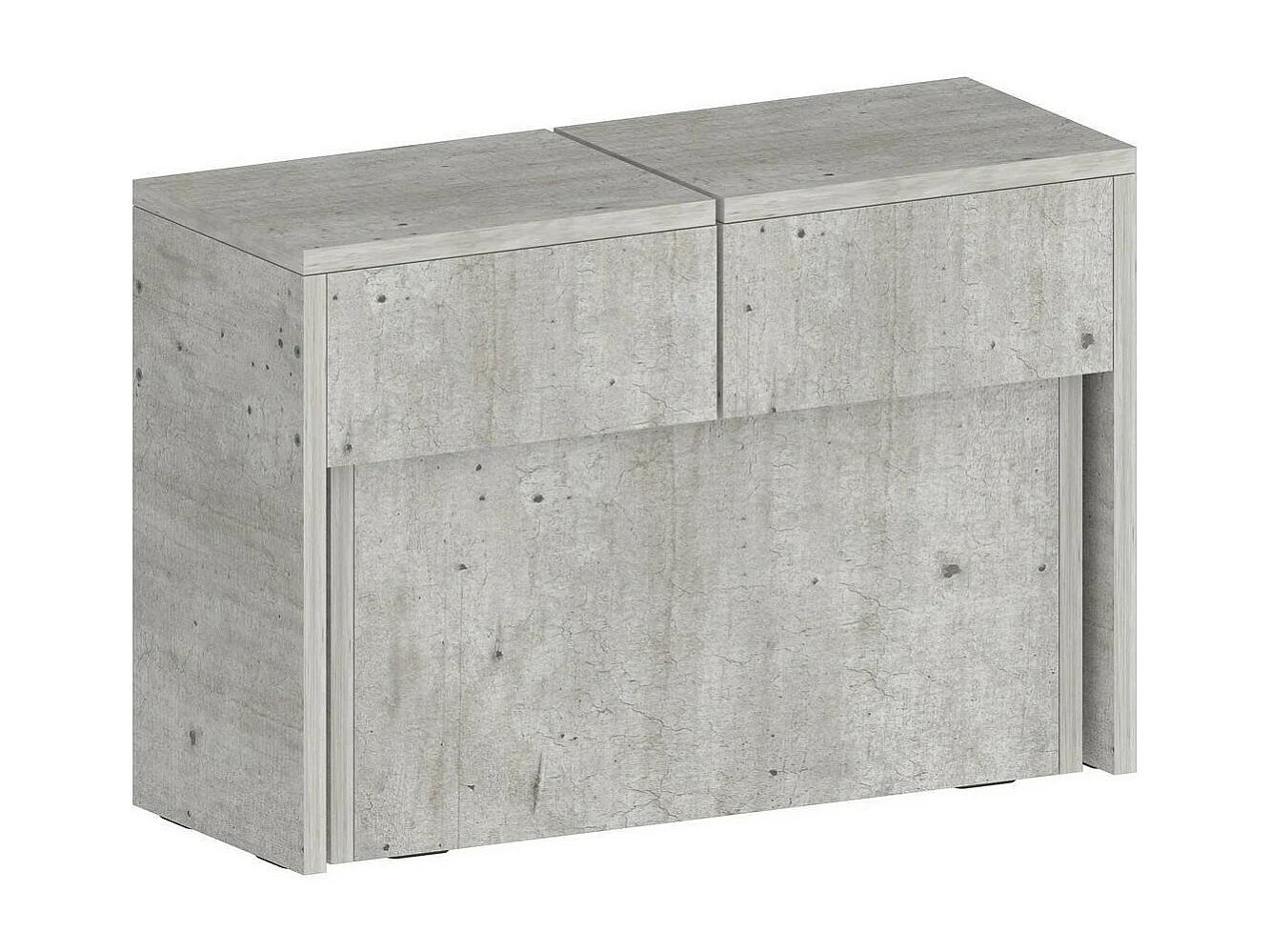 Banc Dollocol, Siège pour table à manger, Banc simple extensible, 290x25h45 cm, Ciment