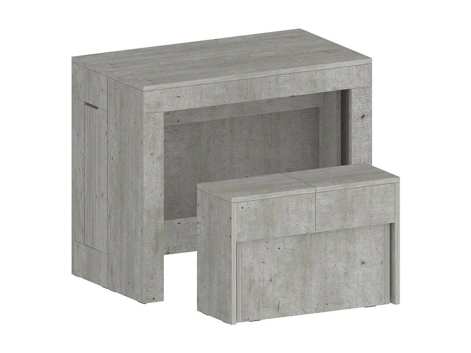 Banc Dollocol, Siège pour table à manger, Banc simple extensible, 290x25h45 cm, Ciment