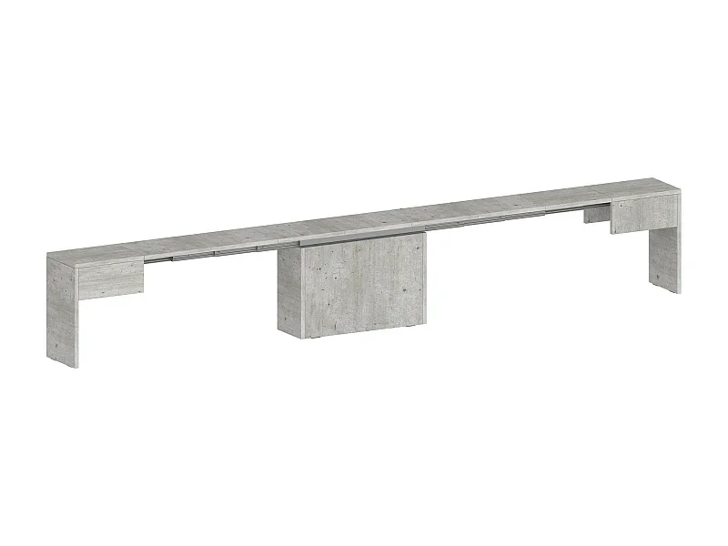 Panca Yutu, Peso Supportato 400 kg Made in Italy, 25x290x45h cm Grigio