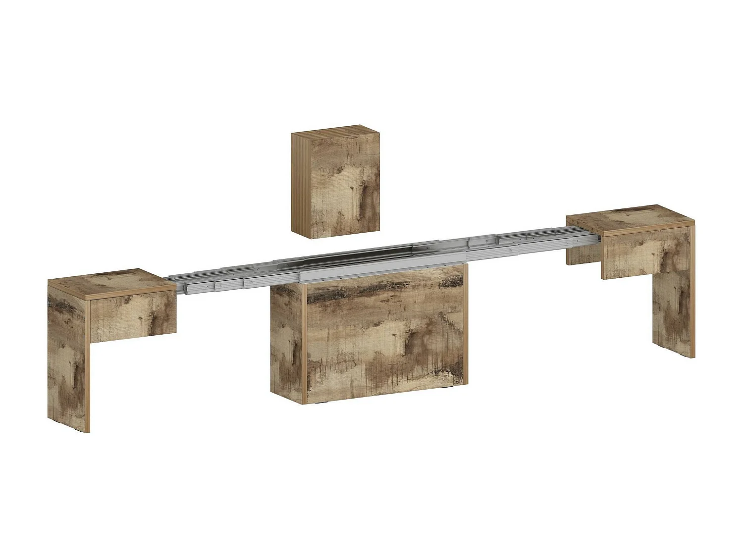 Banc Dollocol, Siège pour table à manger, Banc simple extensible, 290x25h45 cm, Érable