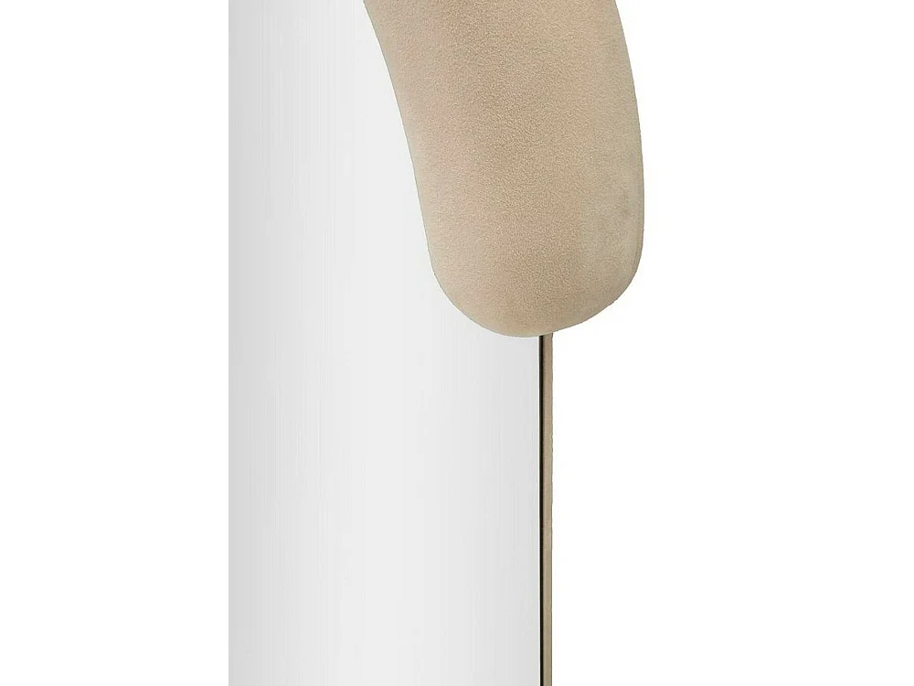 Specchio Shot, Materiale Struttura in Tessuto, 7x160h cm Bianco Crema