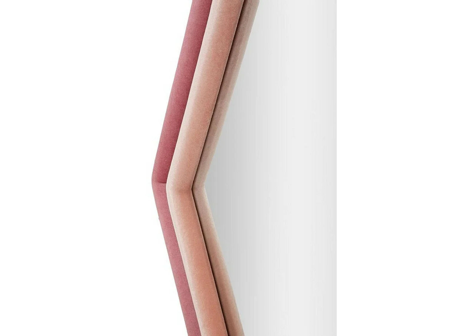 Miroir Balla, Verre miroité, Objet d'ameublement mural, Décoration avec miroir, 75x4 h80 cm, Rose