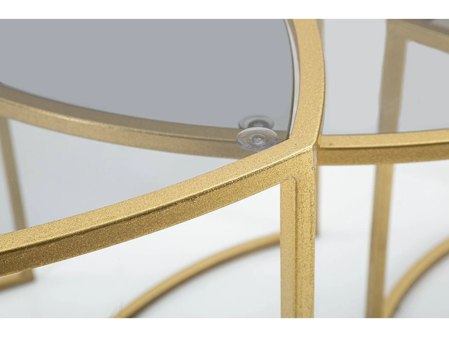 Mesa de centro Adrian, Mesa de centro baixa, Porta-revistas para sofá, Prateleira de sala, 60x60 h50 cm, Dourado