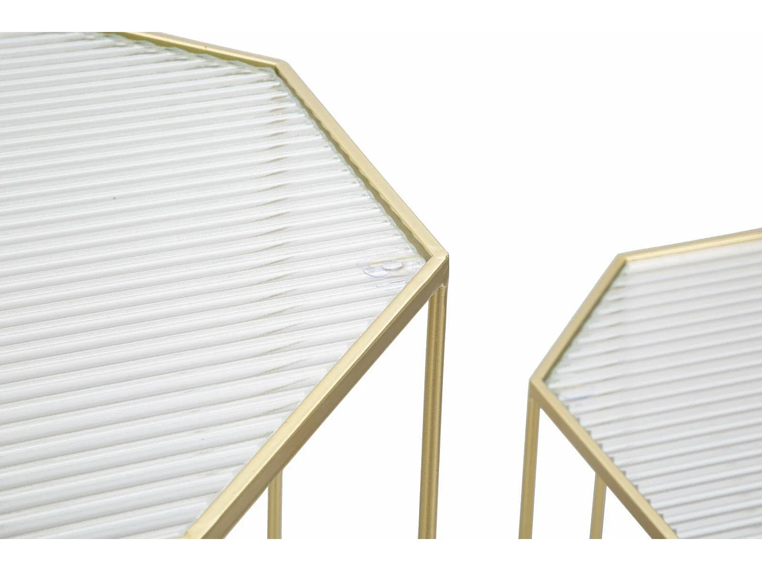 Table basse George, Table basse, Porte-revues pour canapé, Etagère de salon, Or, 50x46 h100 cm