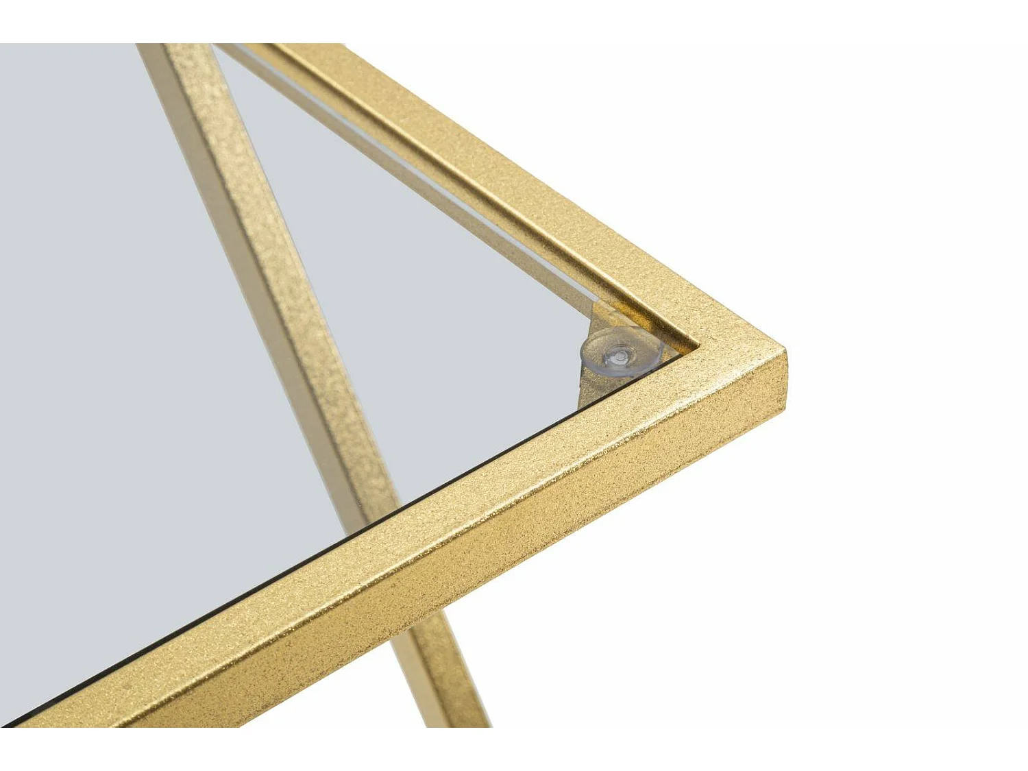 Ono salontafel, Lage salontafel, Tijdschriftenrek voor bank, Woonkamerplank, 40x40 h60 cm, Goud