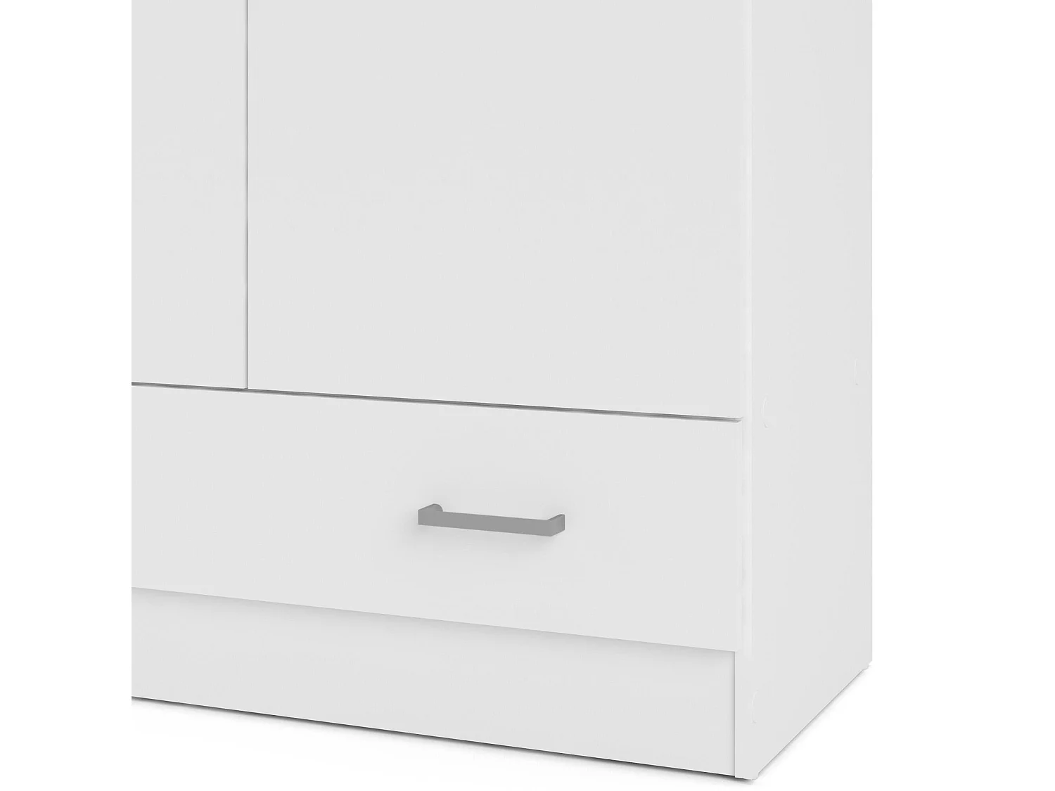 Garde-robe 2 portes Amylya, Meubles de chambre, Penderie de plain-pied, Placard à vêtements, 79x36 h170 cm, Blanc