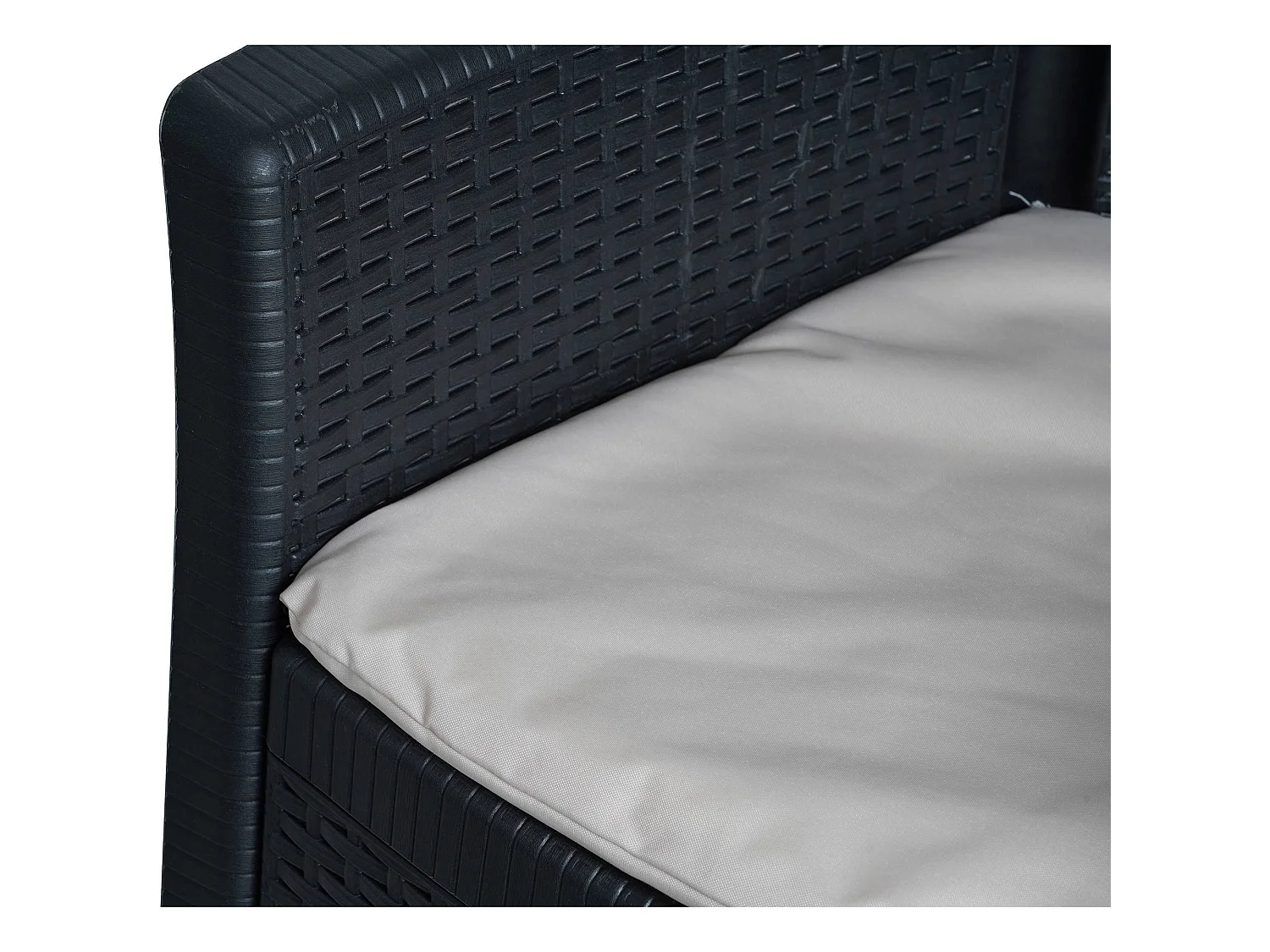 Chaise d'extérieur Dboatti, Siège de jardin, Fauteuil d'extérieur effet rotin, 100% Made in Italy, 60x58h89 cm, Anthracite
