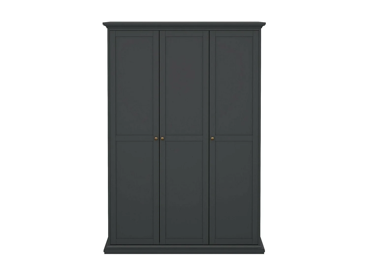 Garde-robe 3 portes Dsempe, Meubles de chambre, Penderie de plain-pied, Placard à vêtements, 139x61 h201 cm, Gris