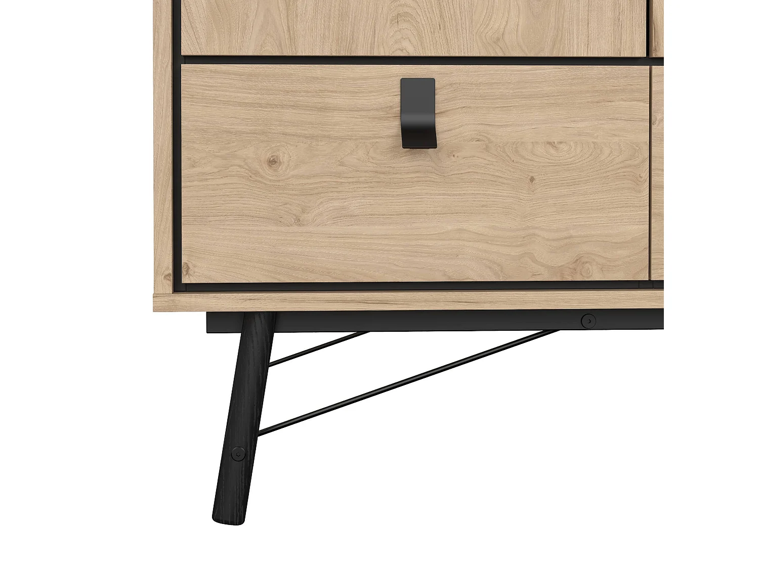 Garde-robe 3 portes Dverdell, Meubles de chambre, Penderie de plain-pied, Placard à vêtements, 150x60 h200 cm, Chêne clair