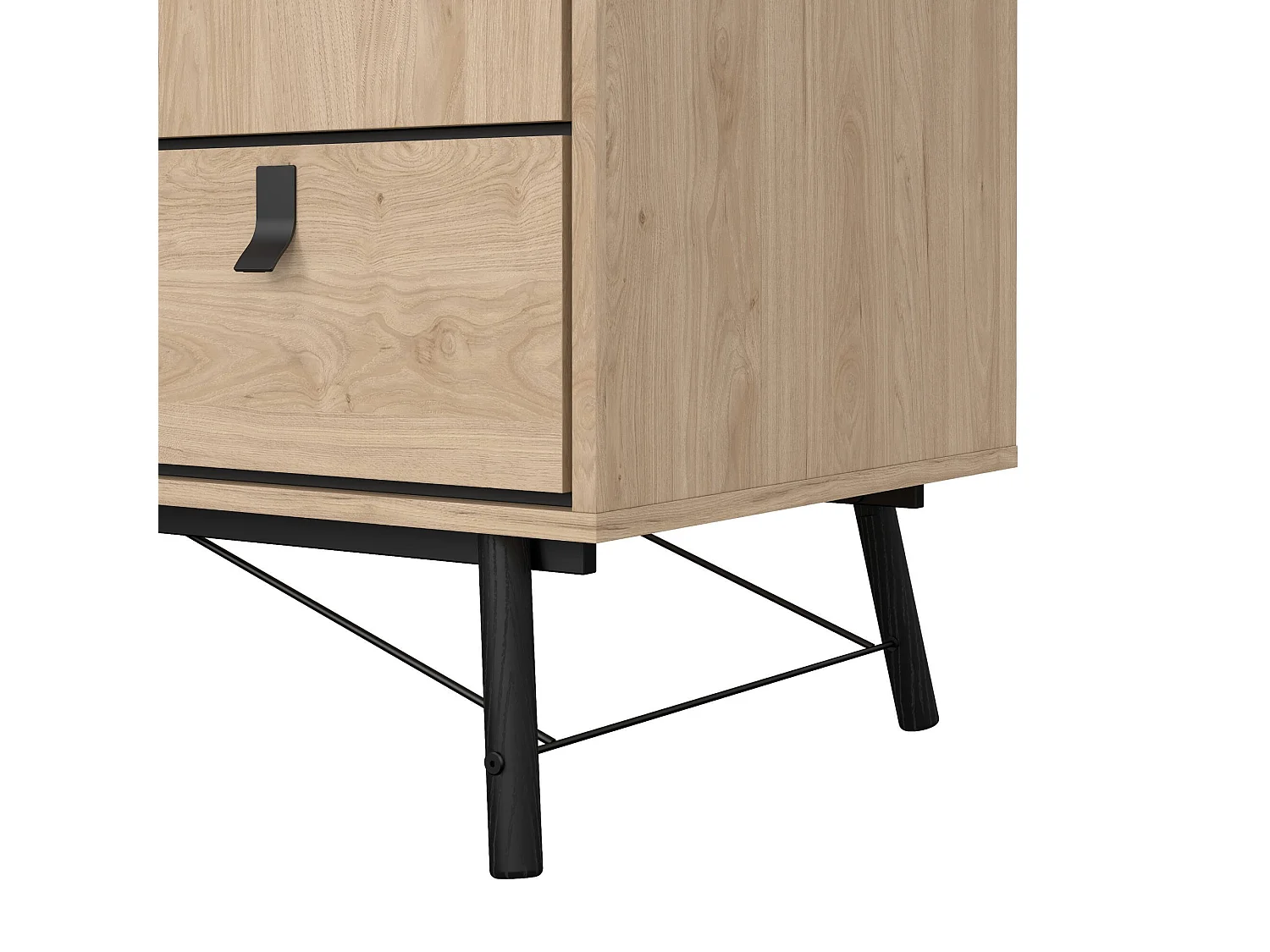Dverdell 3-deurskast, Slaapkamermeubel, Inloopkast, Kledingkast, 150x60 h200 cm, Eiken