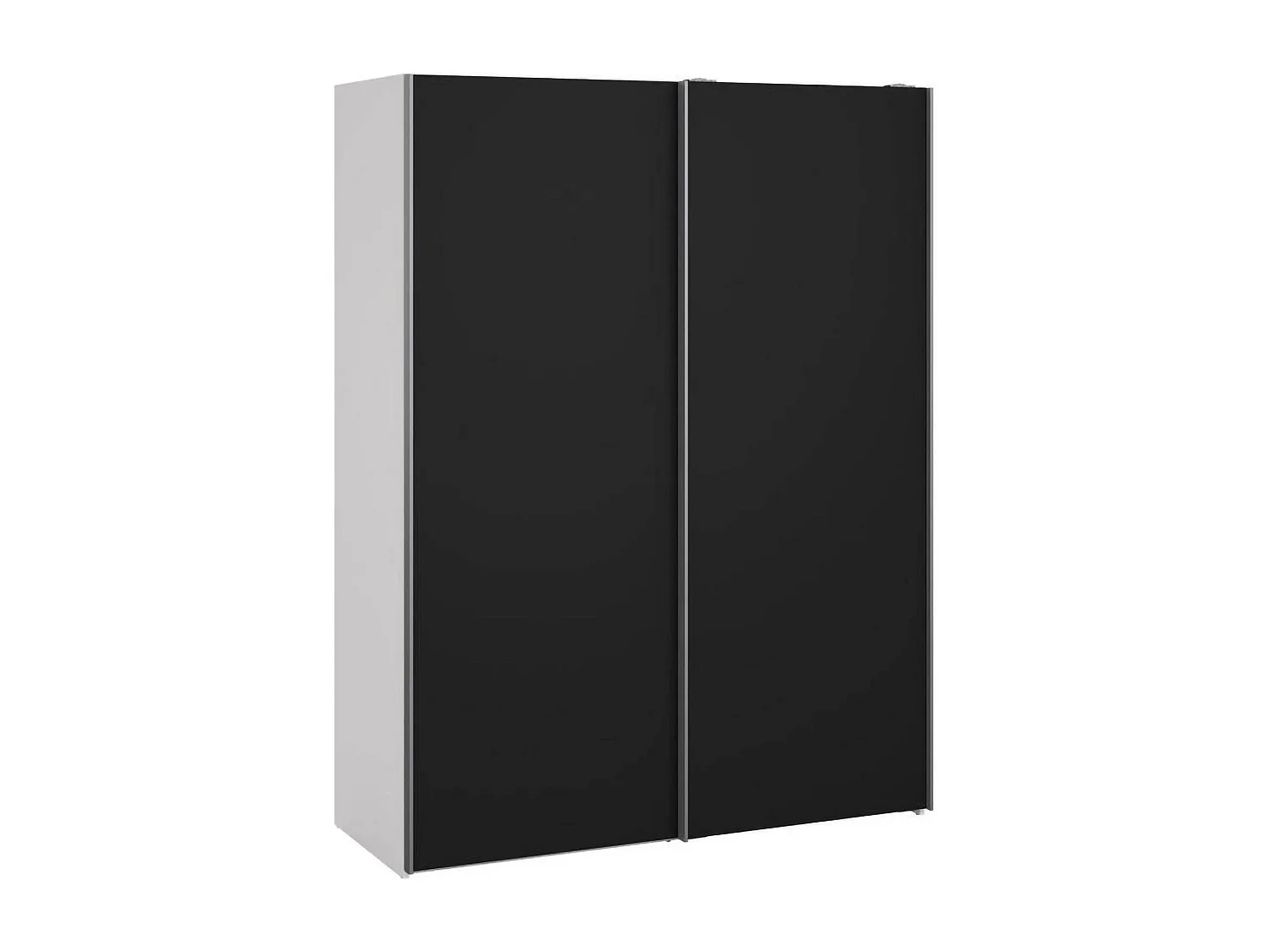 Garde-robe 2 portes Dstang, Meubles de chambre, Penderie de plain-pied, Placard à vêtements, 150x61 h200 cm, Blanc et Noir