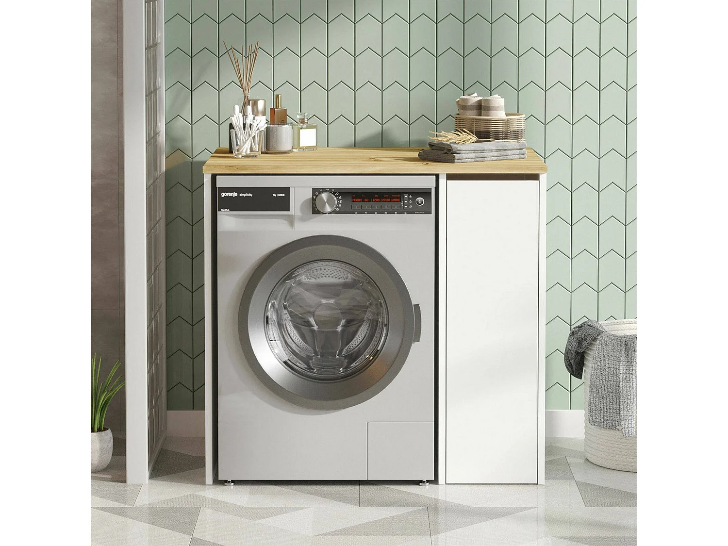 Grande armoire polyvalente Dpolengh, Meubles multifonctionnels, Casier à chaussures, Support à chaussures pour armoire, 94x60h88 cm, Noyer et Blanc