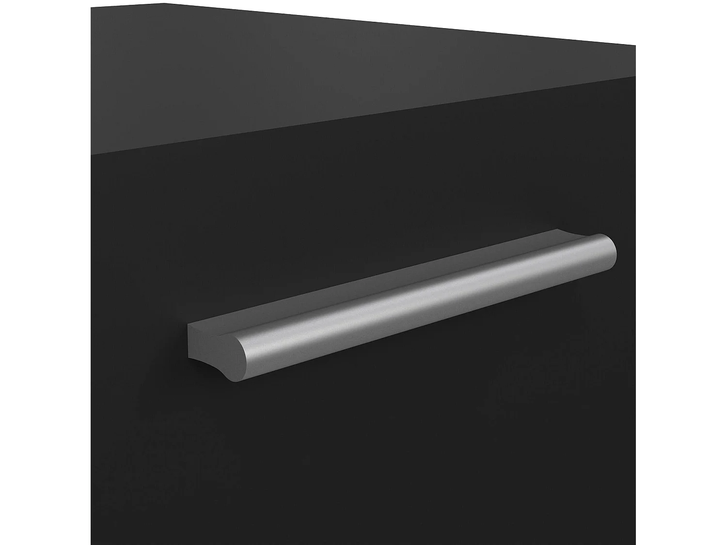 Chevet Drossett, Commode basse, Table de nuit, Étagère de chevet, 40x40 h42 cm, Noir