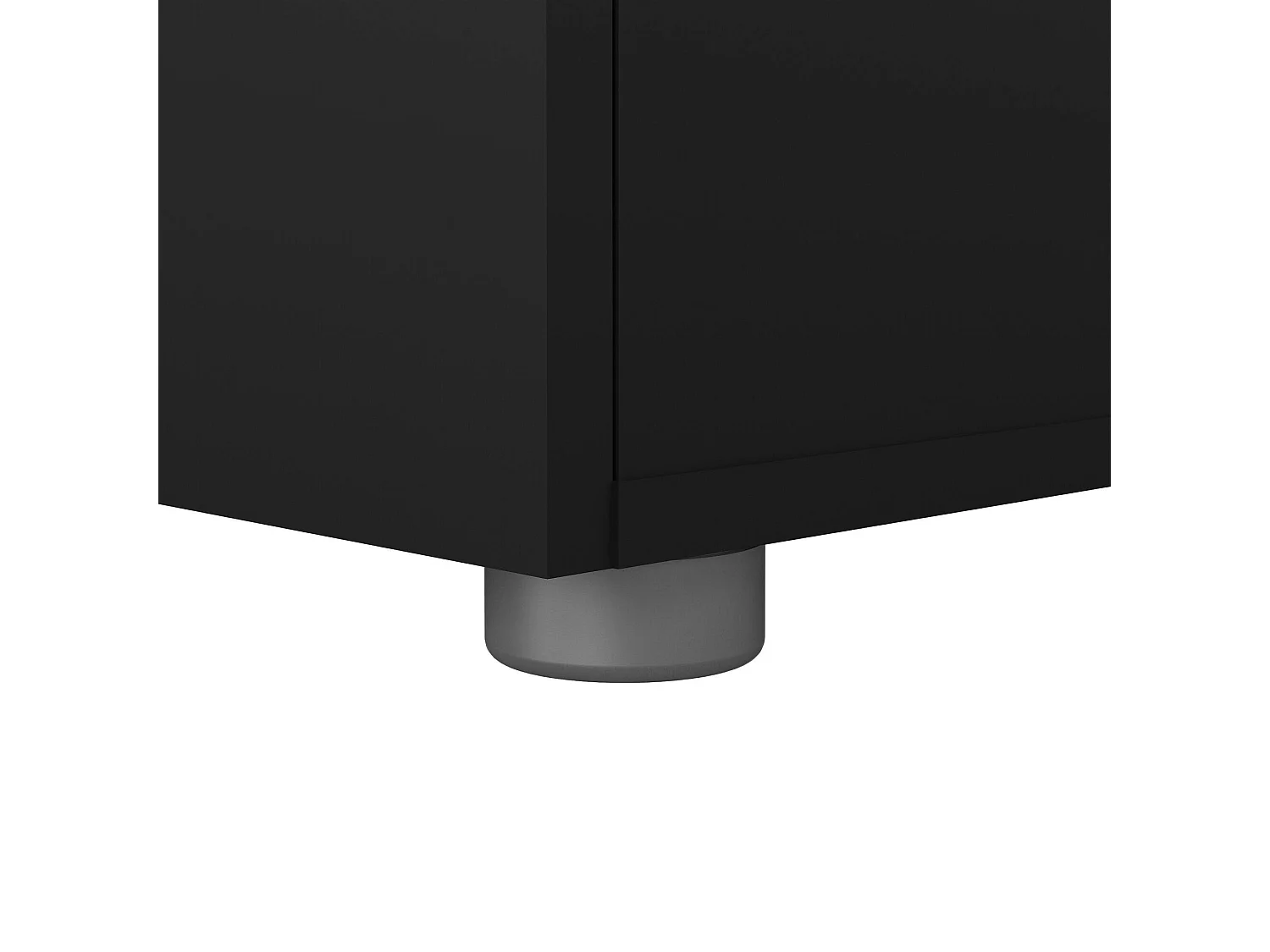 Chevet Drossett, Commode basse, Table de nuit, Étagère de chevet, 40x40 h42 cm, Noir