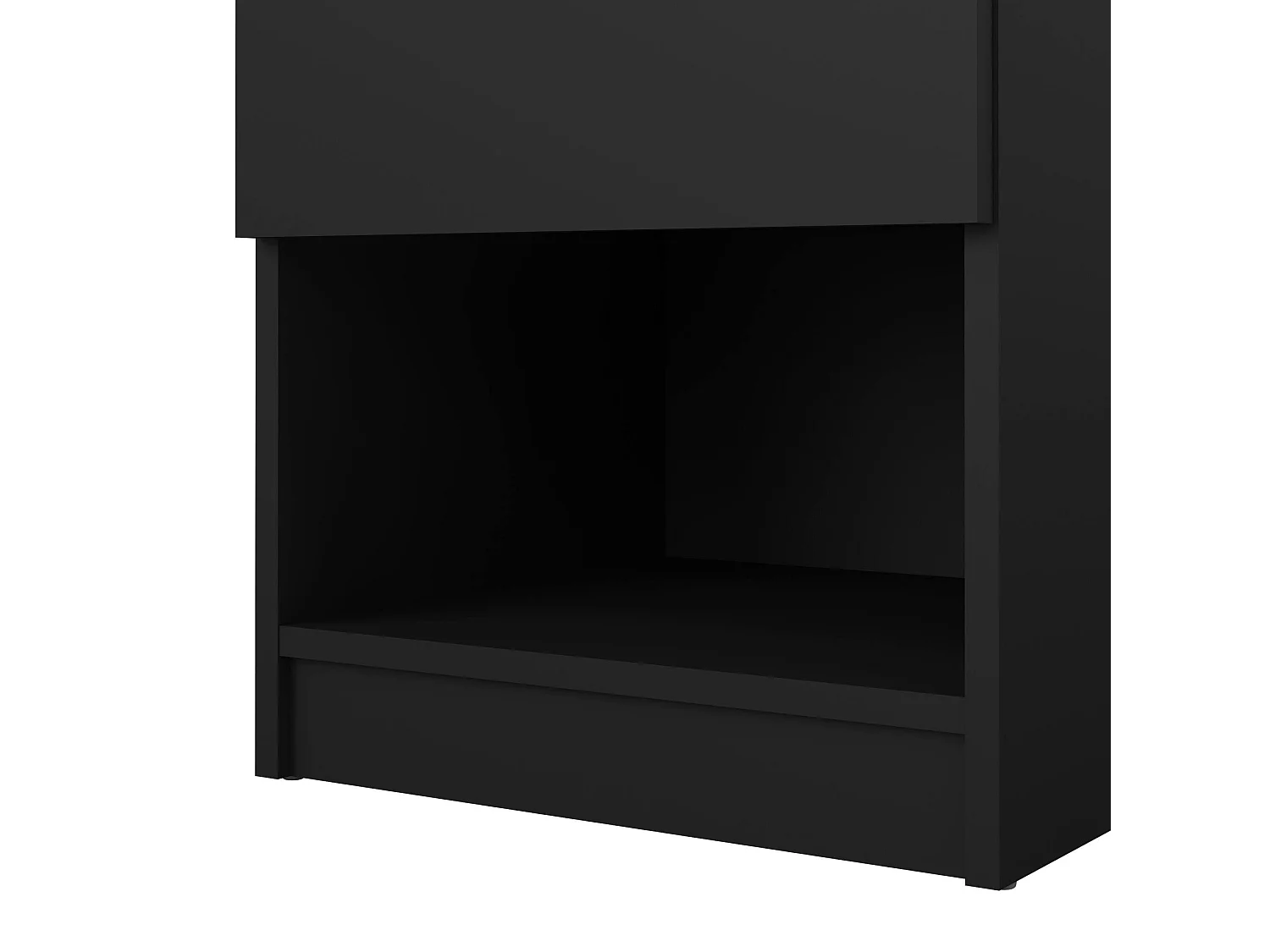 Mesa de cabeceira Dross, Cómoda baixa, Mesa de cabeceira, Prateleira de cama, 40x40 h50 cm, Preto