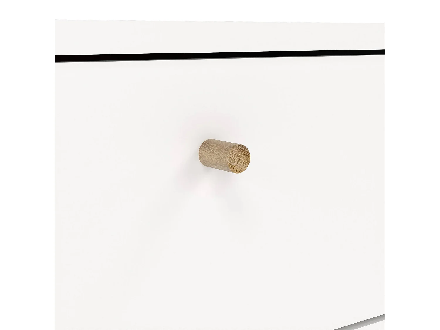 Chevet Dsal, Commode basse, Table de nuit, Étagère de chevet, 50x39 h72 cm, Blanc