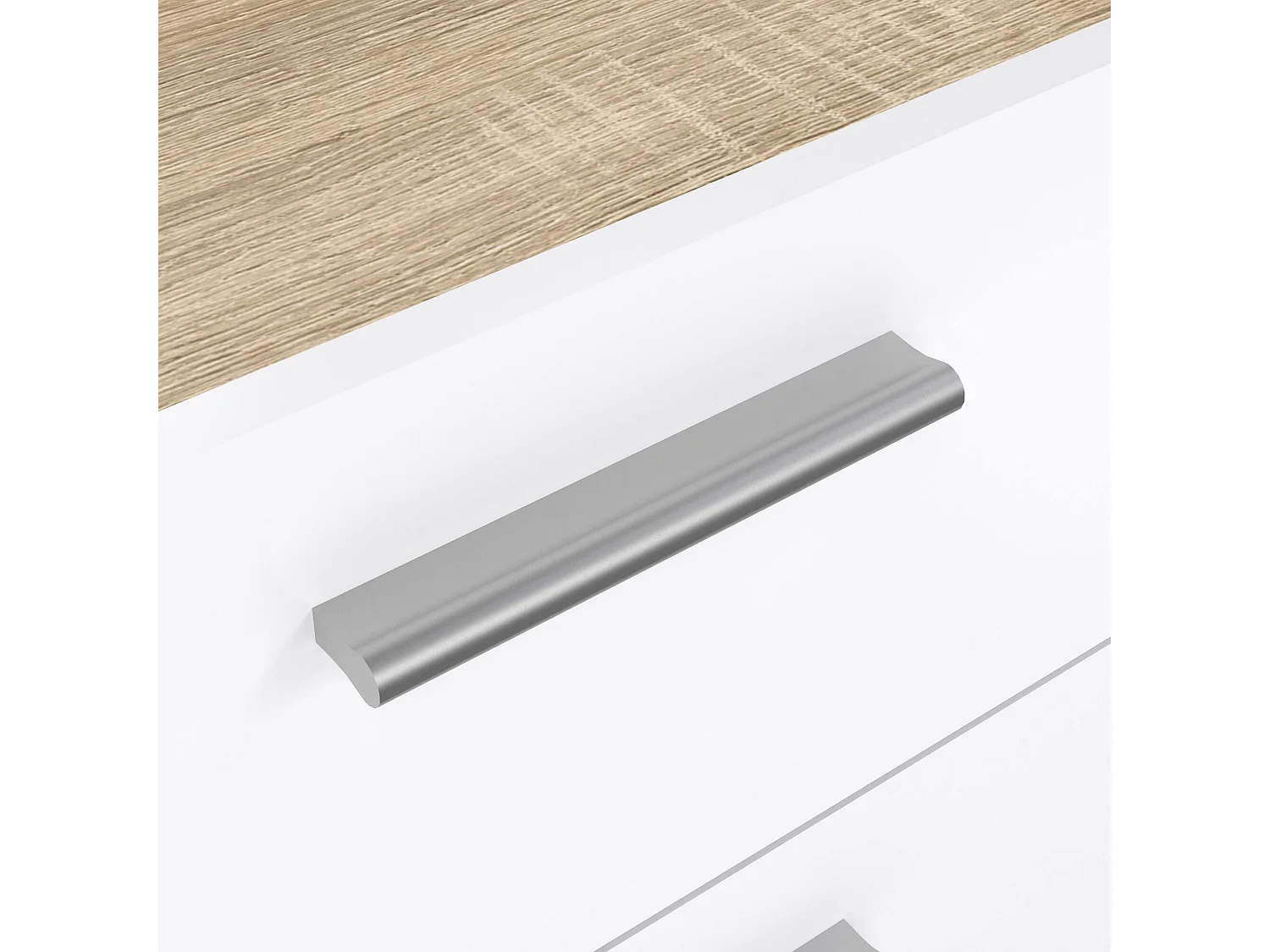 Comodino Fedora, Maniglie Incluse, 40x40.25x42.3h cm Marrone Quercia