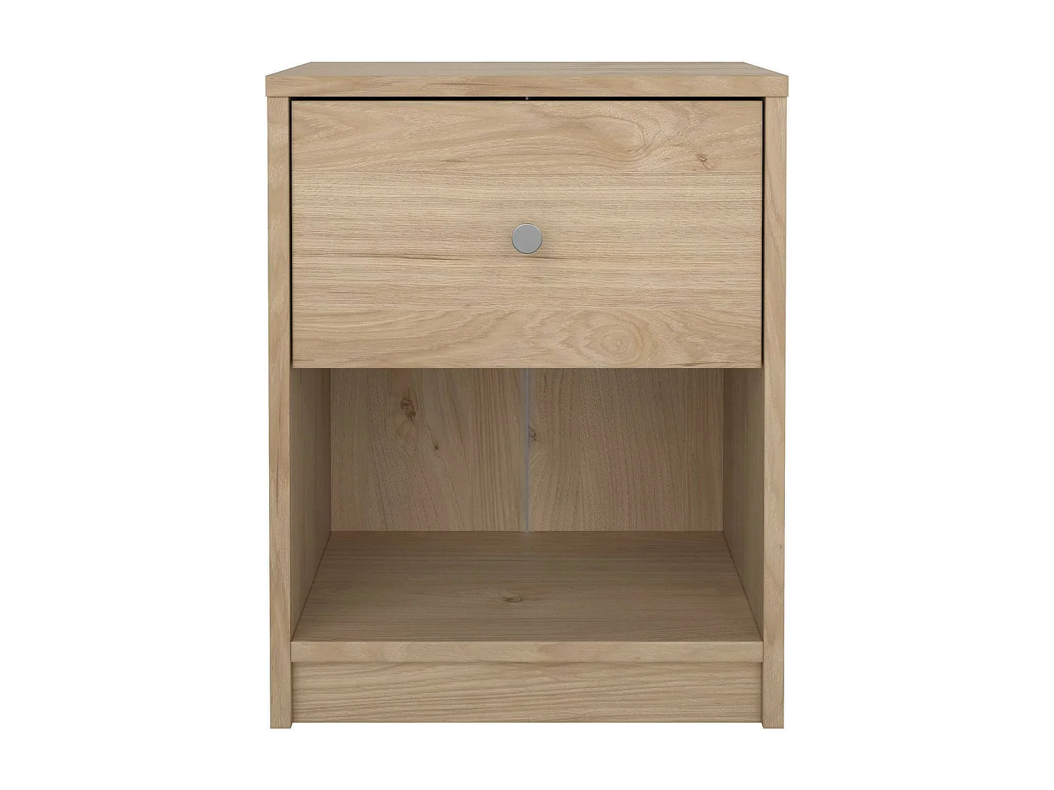 Comodino Kastri, un Cassetto, 30.1x37.9x48.4h cm Marrone Rovere