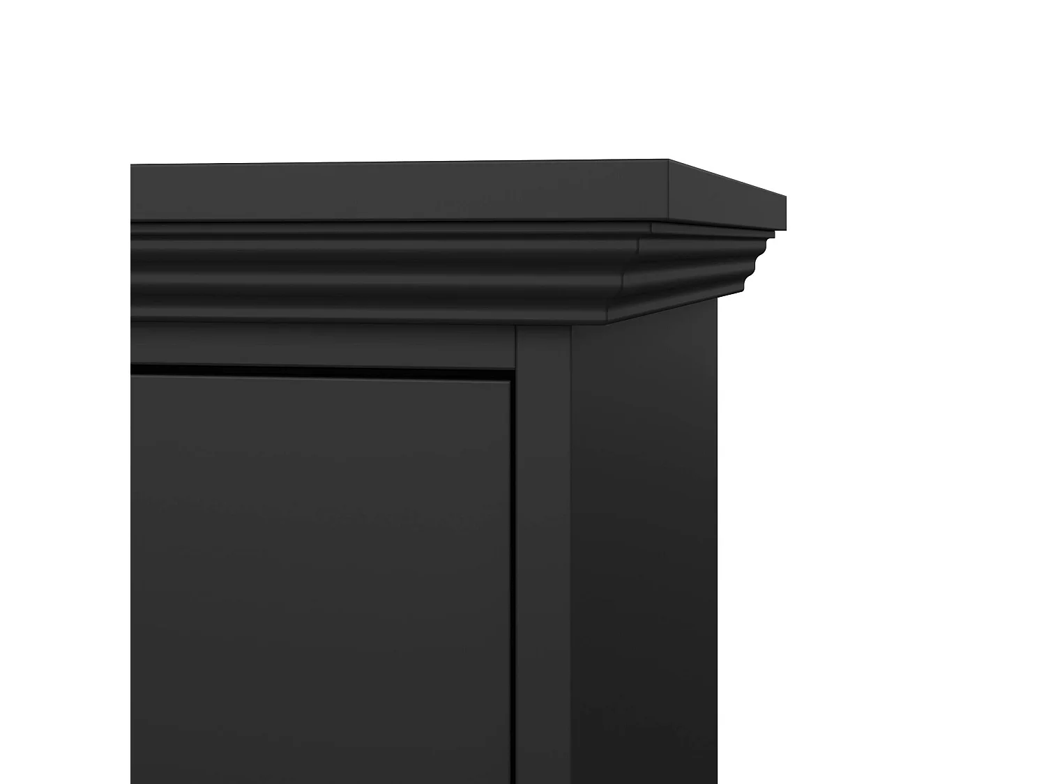 Comodino Pascal, un Cassetto, 43.3x47.8x63.4h cm Nero