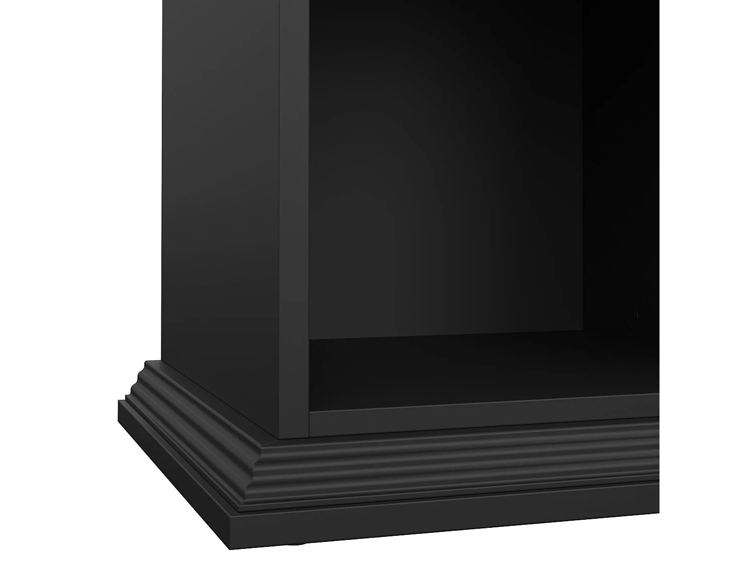 Nachttisch Dsaccan, Niedrige Kommode, Tisch, Multifunktionaler Nachttisch, 48x43 h63 cm, Schwarz