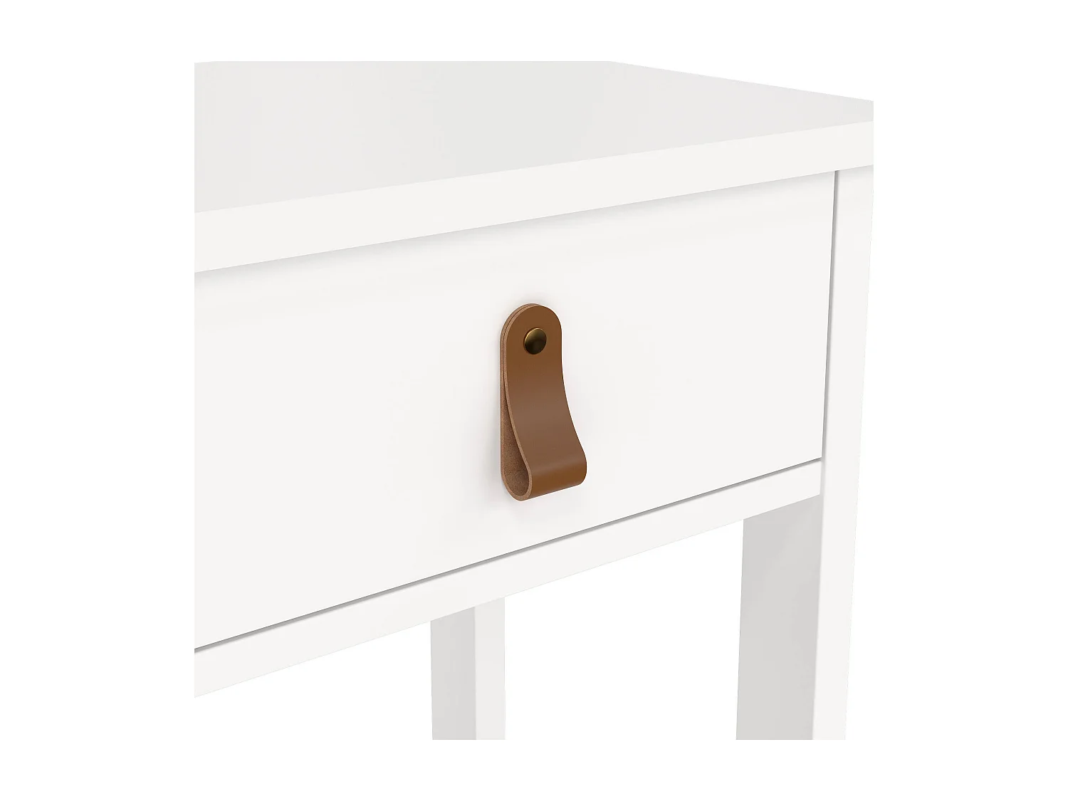 Mesa de noche Dsabir, Cómoda baja, Mesilla de noche, Estante de la cama, 40x34 h70 cm, Blanco