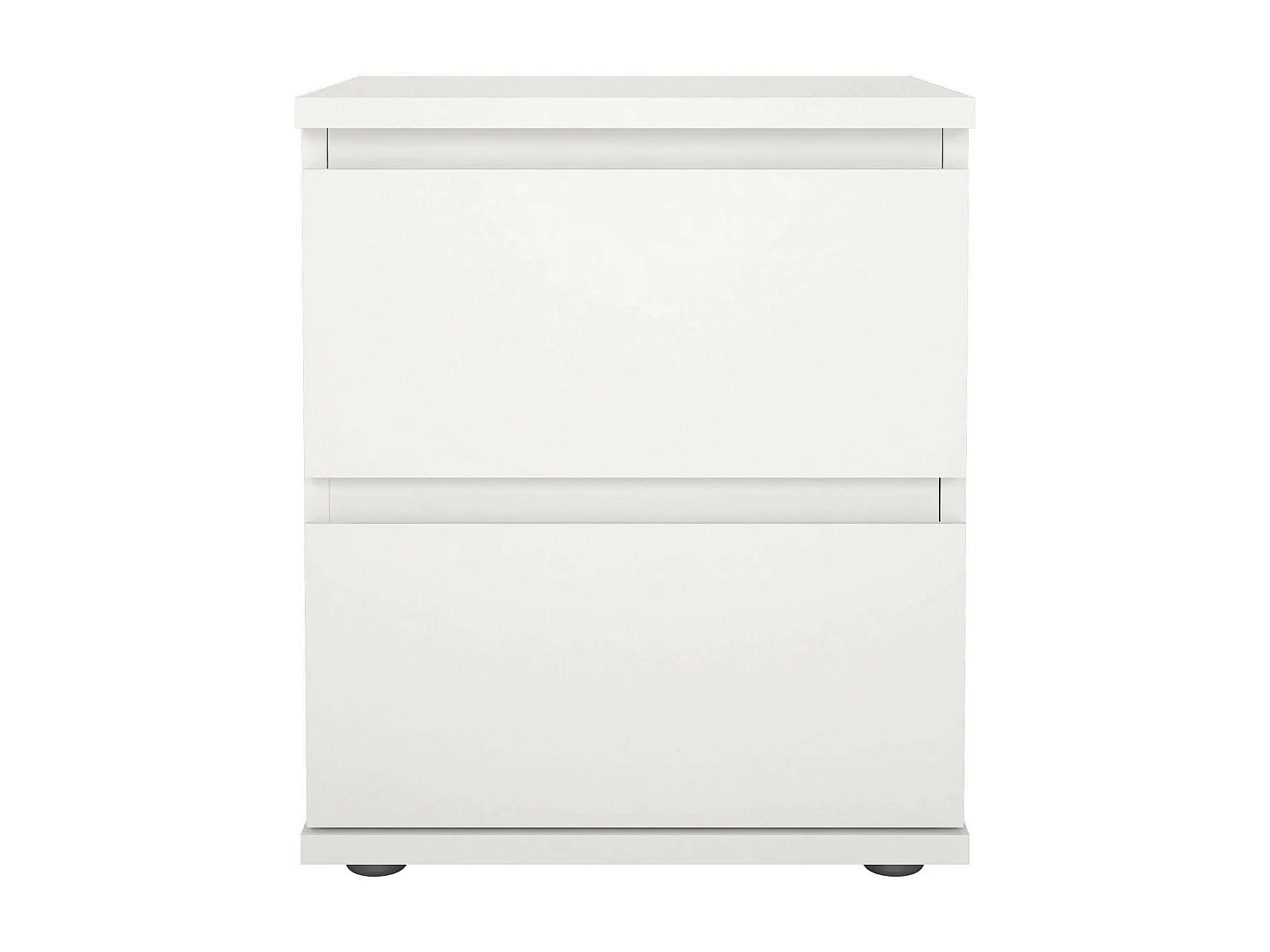 Chevet Drugan, Commode basse, Table de nuit, Étagère de chevet, 40x34 h48 cm, Blanc