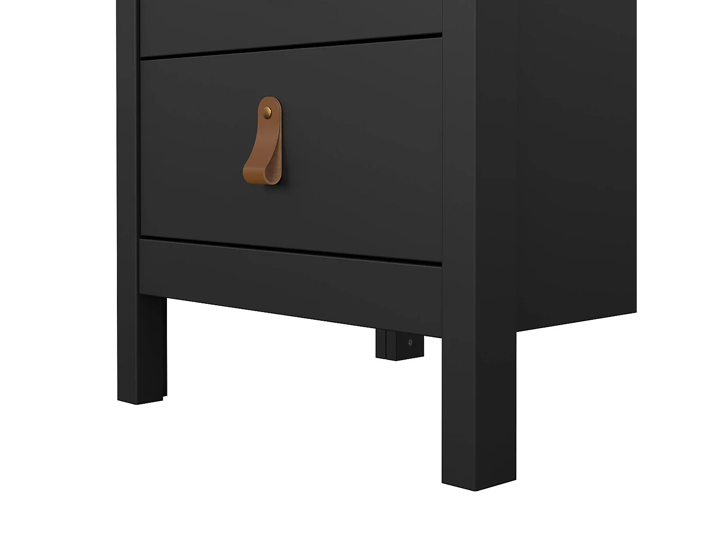 Comodino Lombardia, 3 Cassetti, 38.4x43.8x70.1h cm Nero