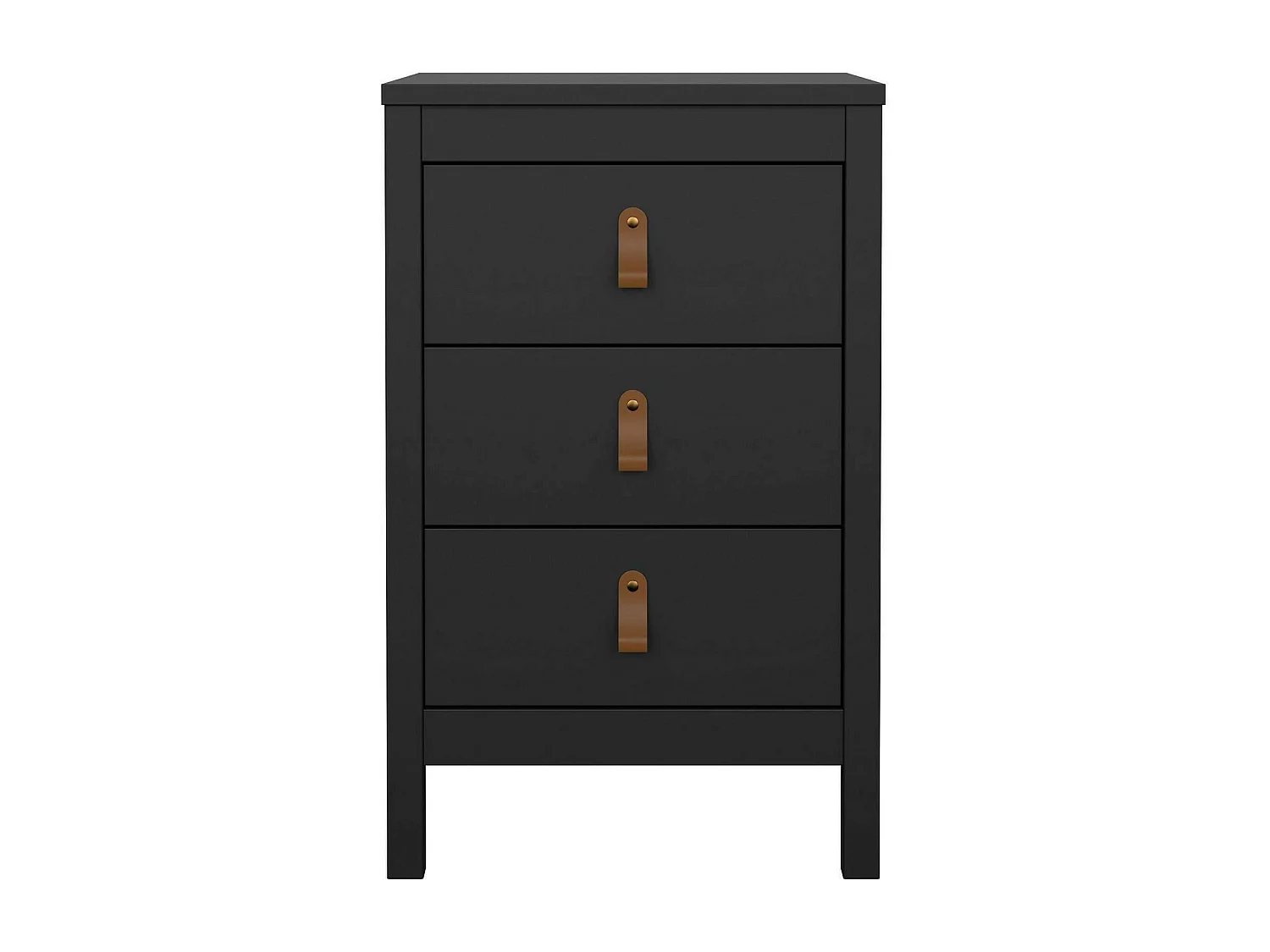 Nachttisch Dsain, Niedrige Kommode, Tisch, Multifunktionaler Nachttisch, 44x38 h70 cm, Schwarz