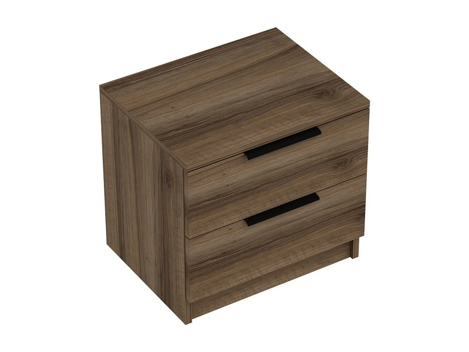 Mesa de cabeceira Dbauman, Cómoda baixa, Mesa de cabeceira, Prateleira de cama, 54x47 h40 cm, Nogueira