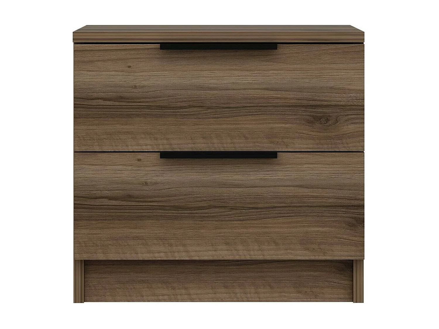 Mesa de cabeceira Dbauman, Cómoda baixa, Mesa de cabeceira, Prateleira de cama, 54x47 h40 cm, Nogueira